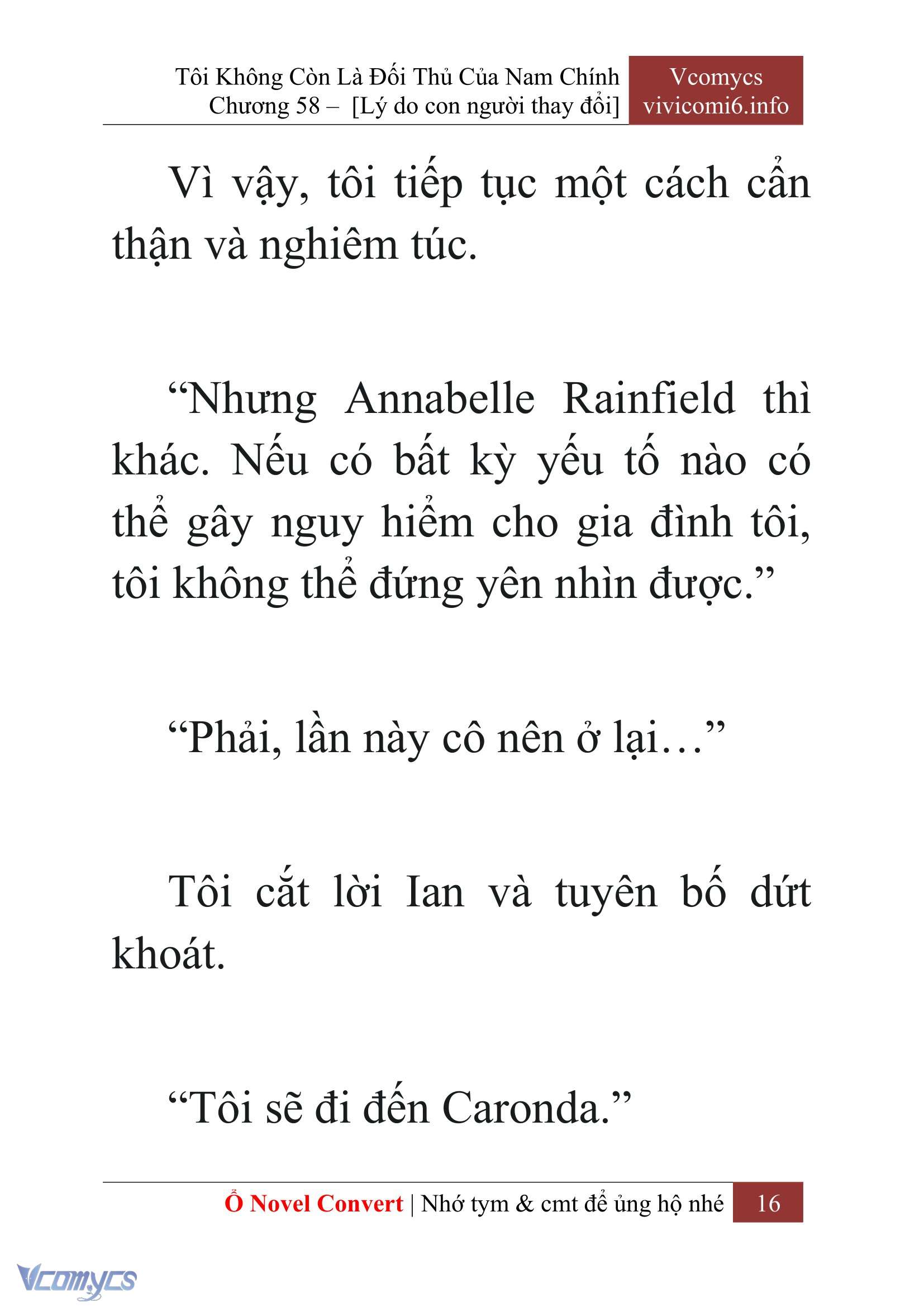 [Novel] Tôi Không Còn Là Đối Thủ Của Nam Chính Chap 58 - Trang 2