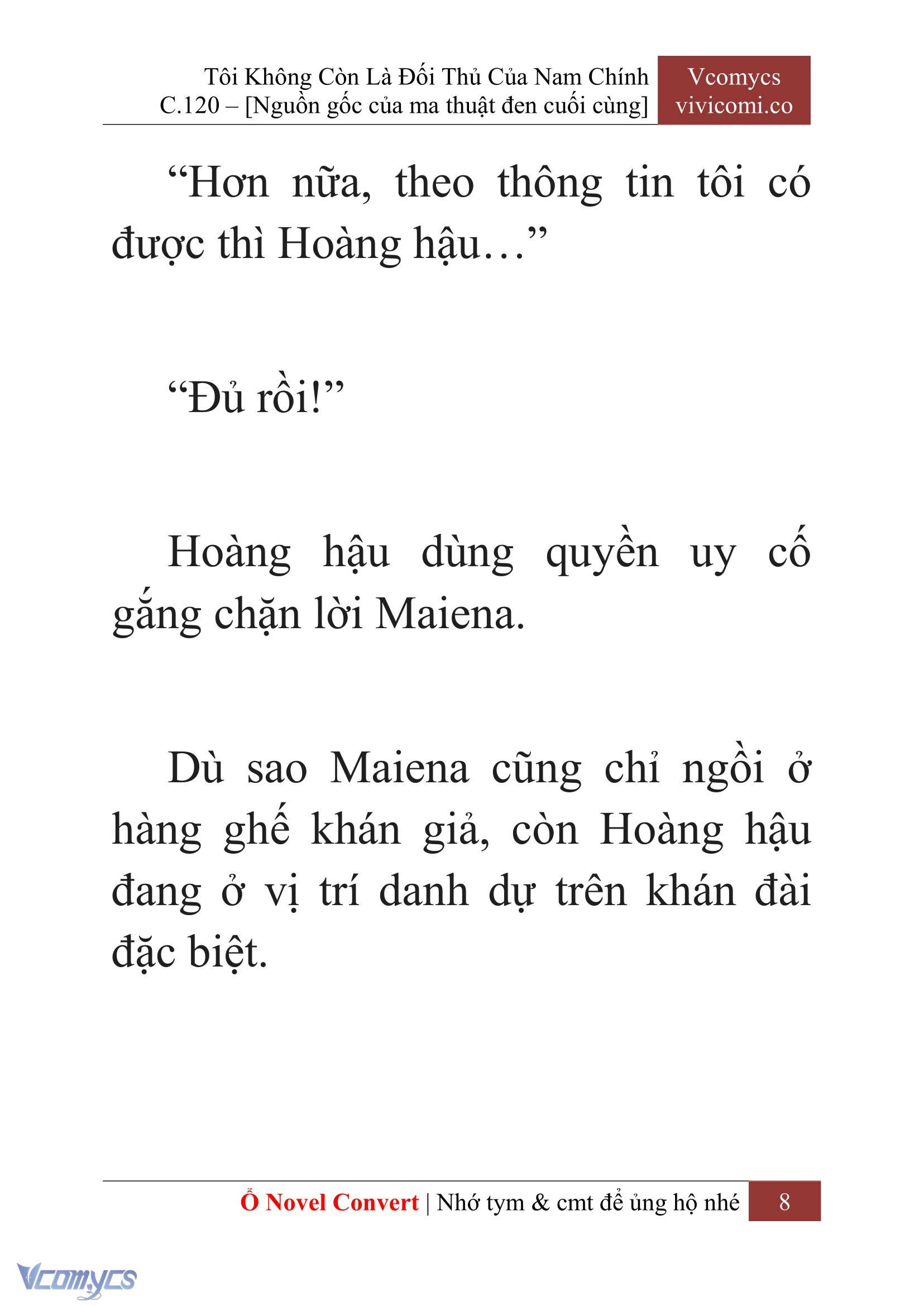 [Novel] Tôi Không Còn Là Đối Thủ Của Nam Chính Chap 120 - Trang 2