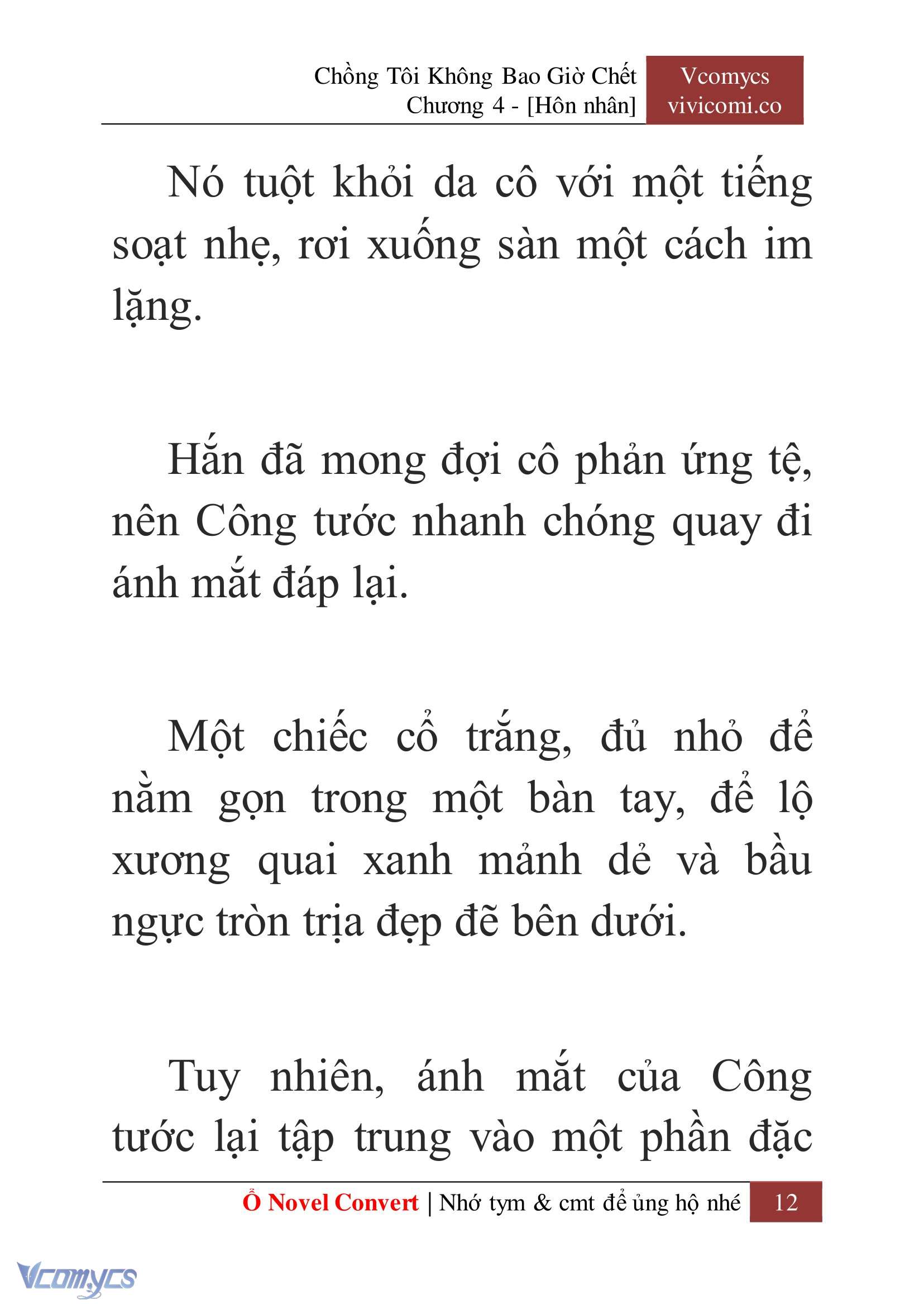 [Novel] Chồng Tôi Không Bao Giờ Chết Chap 4 - Next Chap 5