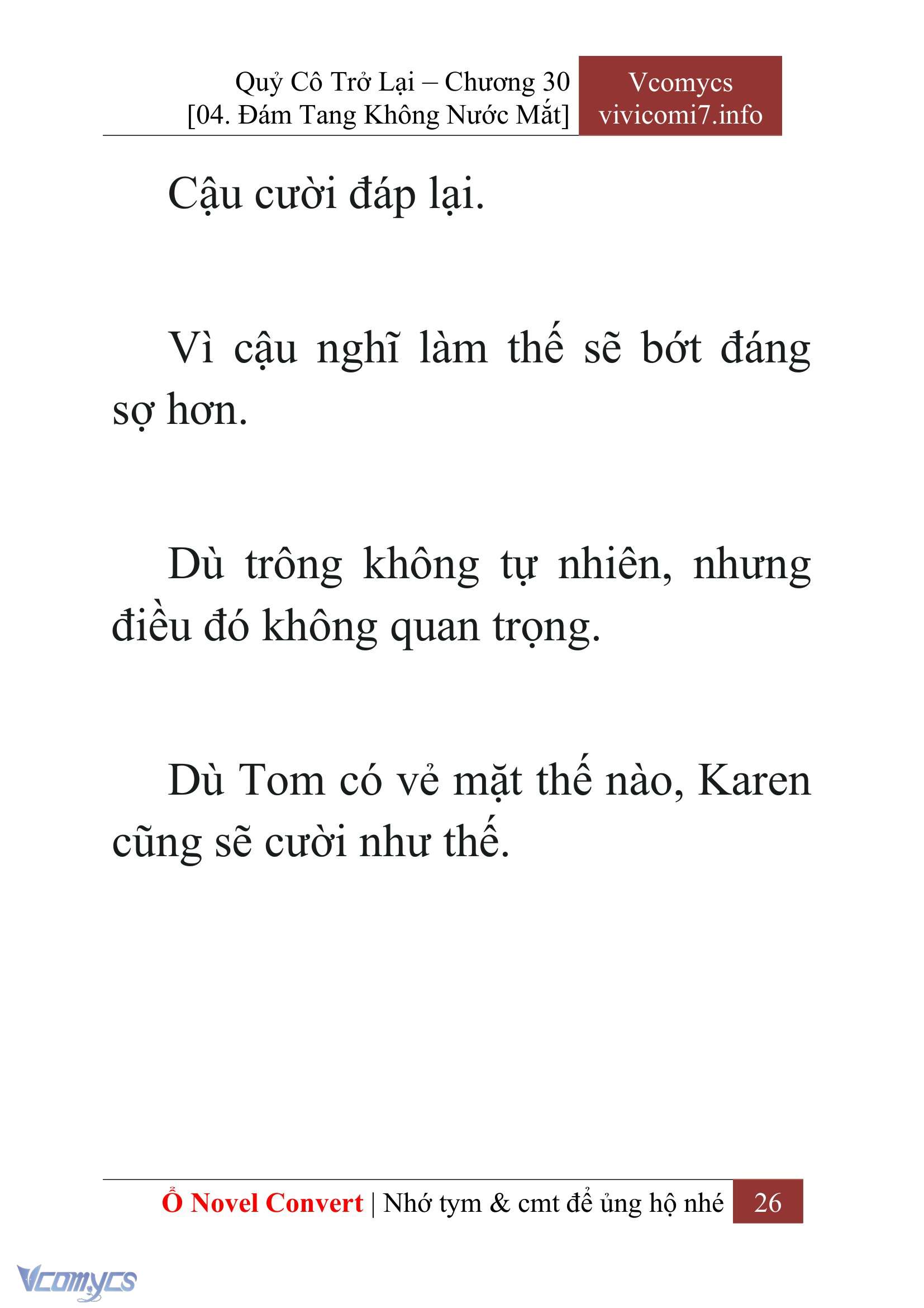 [Novel] Quý Cô Trở Lại Chap 30 - Trang 2