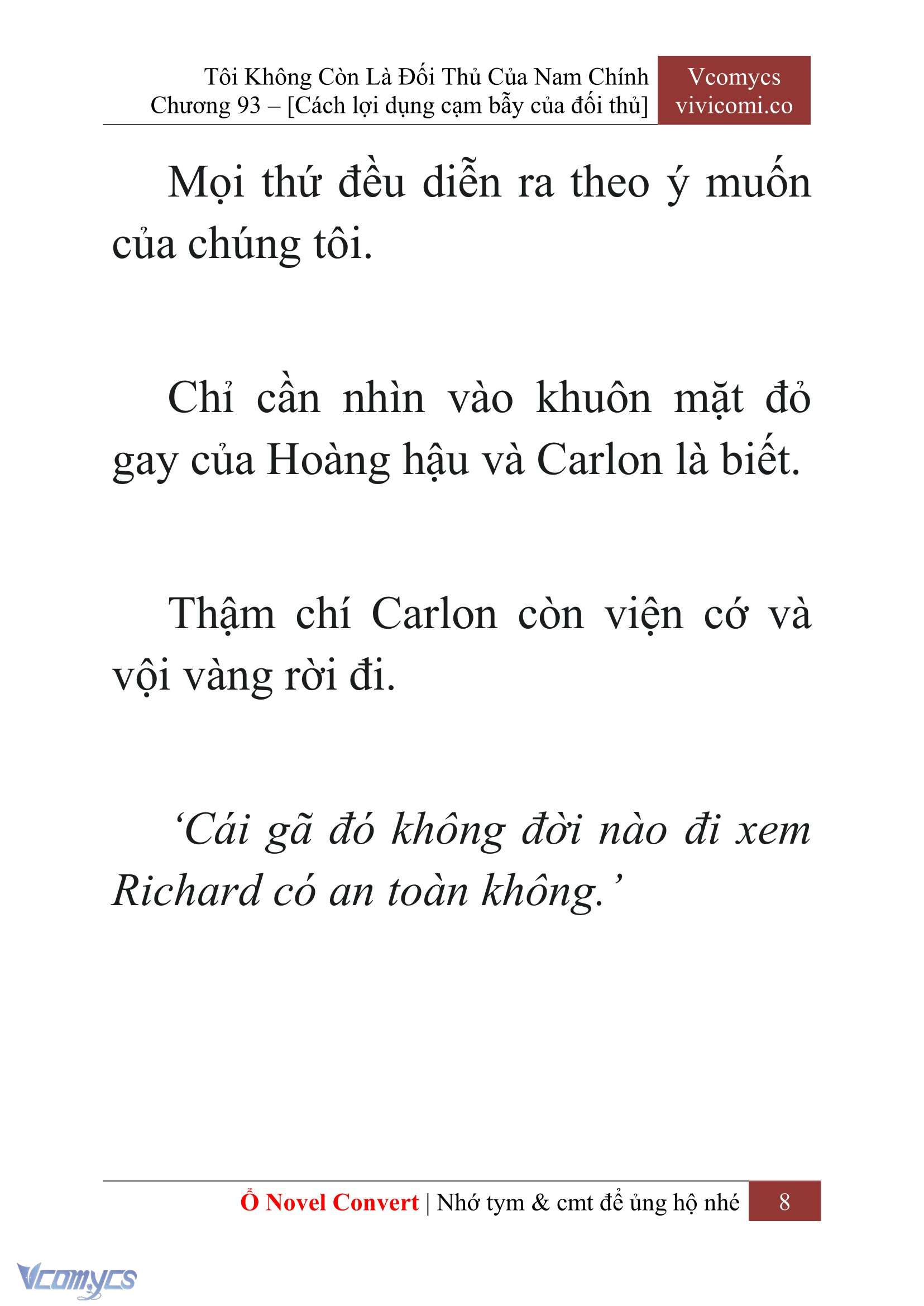 [Novel] Tôi Không Còn Là Đối Thủ Của Nam Chính Chap 93 - Trang 2