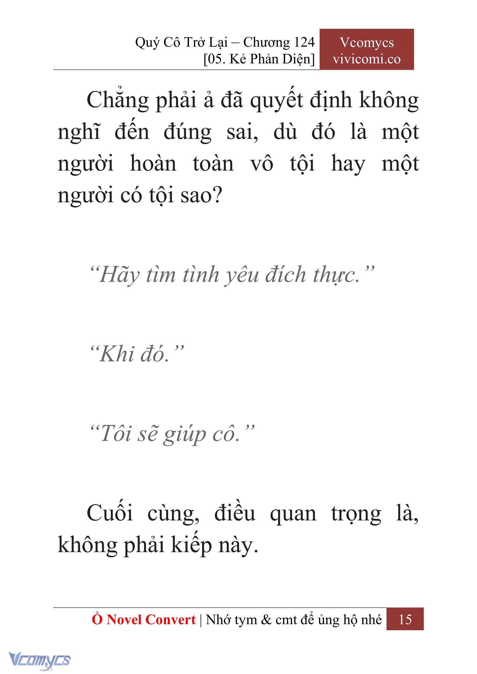 [Novel] Quý Cô Trở Lại Chap 124 - Trang 2
