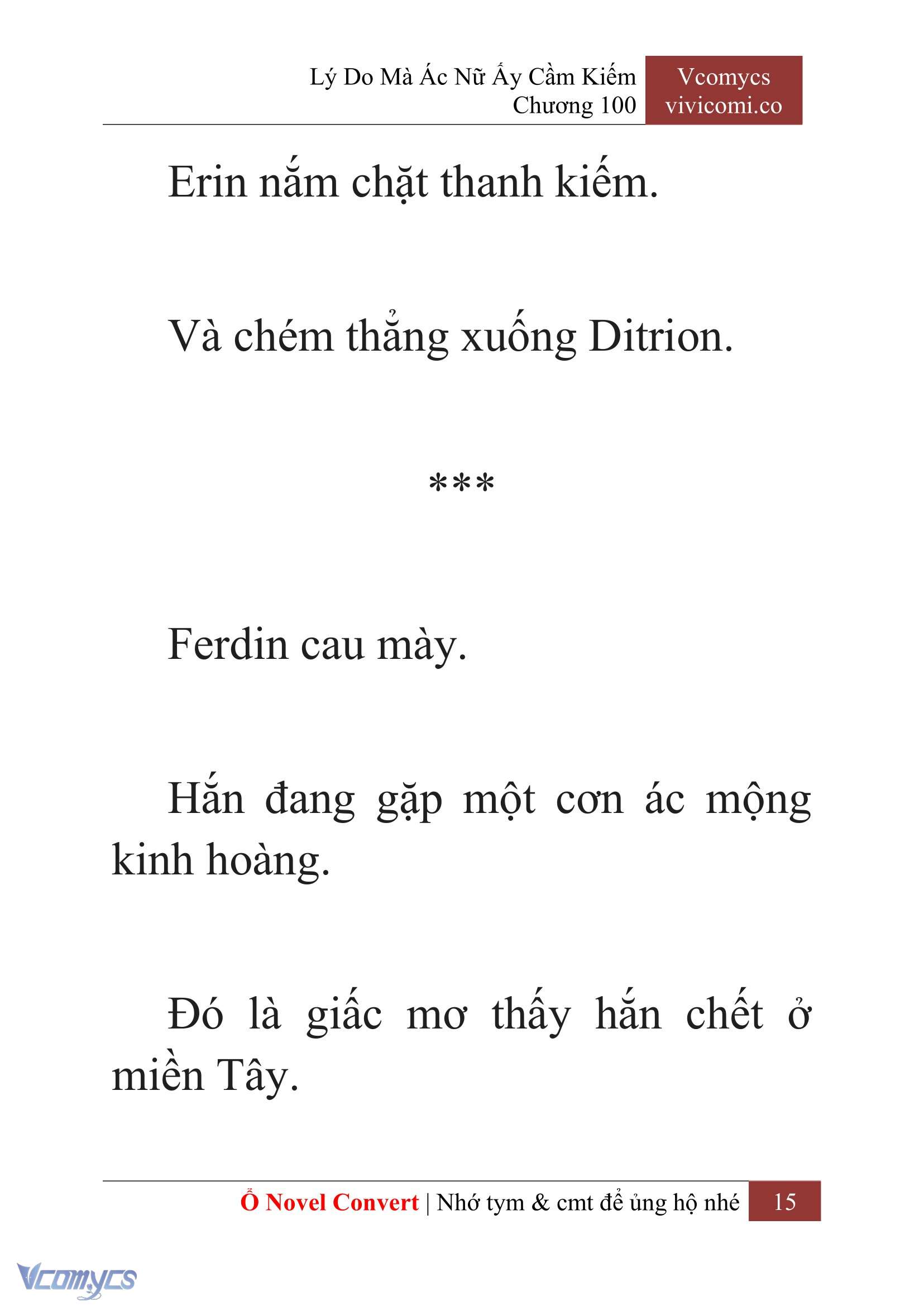 [Novel] Lý Do Mà Ác Nữ Ấy Cầm Kiếm Chap 100 - Next Chap 101