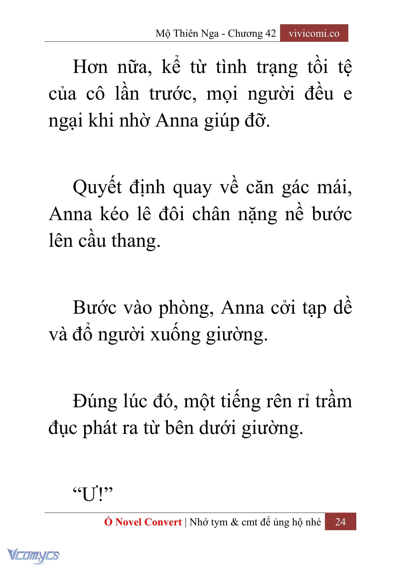 [Novel] Mộ Thiên Nga Chap 42 - Trang 2