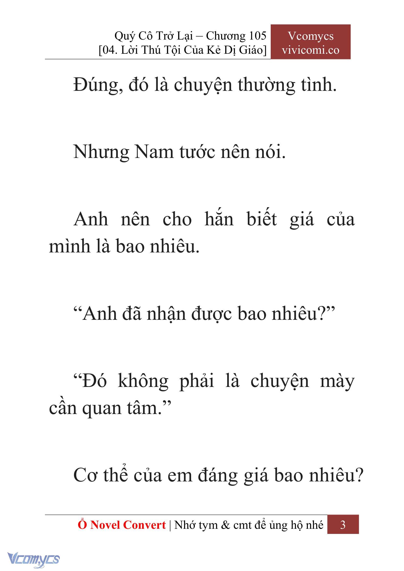 [Novel] Quý Cô Trở Lại Chap 105 - Trang 2