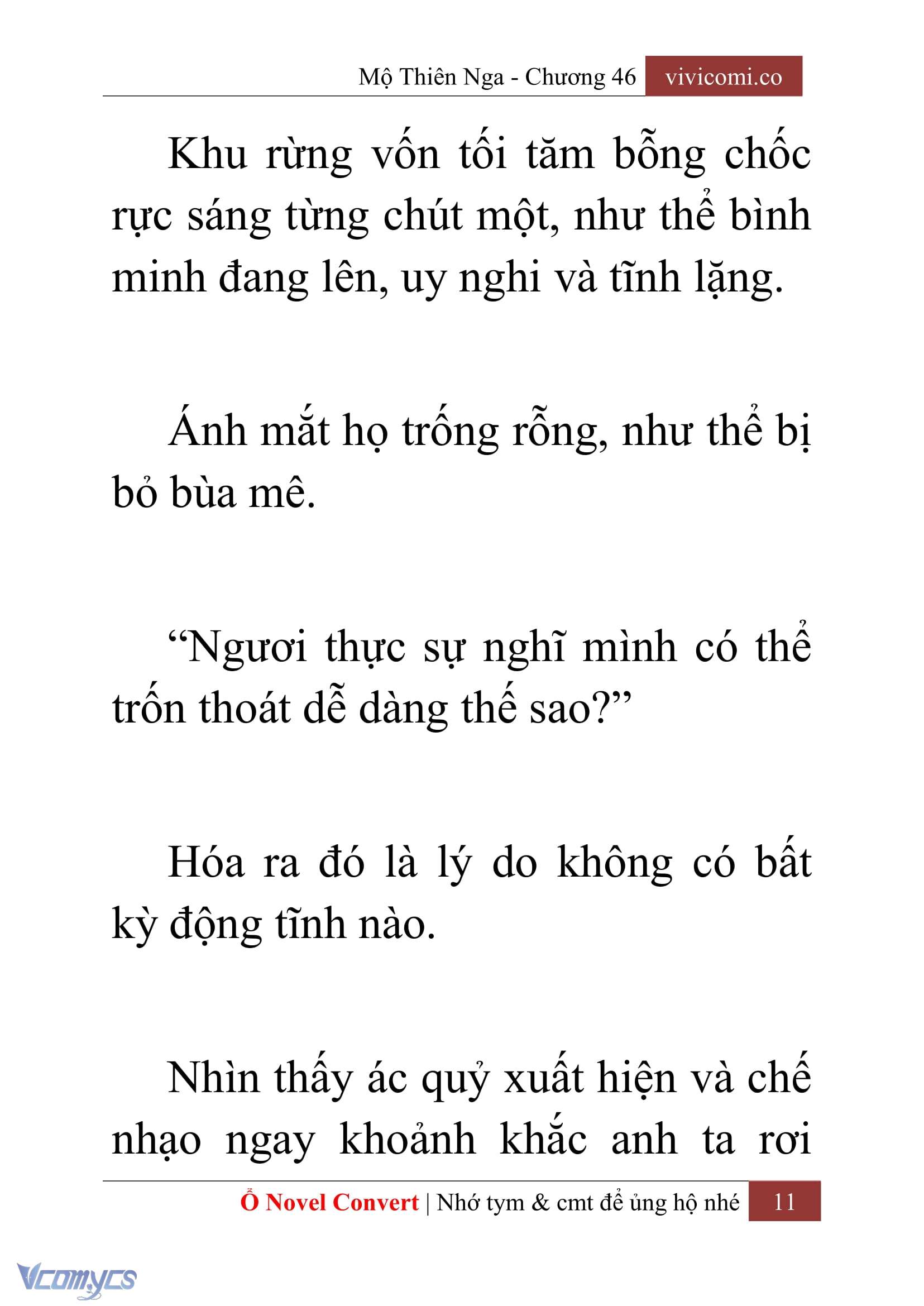 [Novel] Mộ Thiên Nga Chap 46 - Trang 2