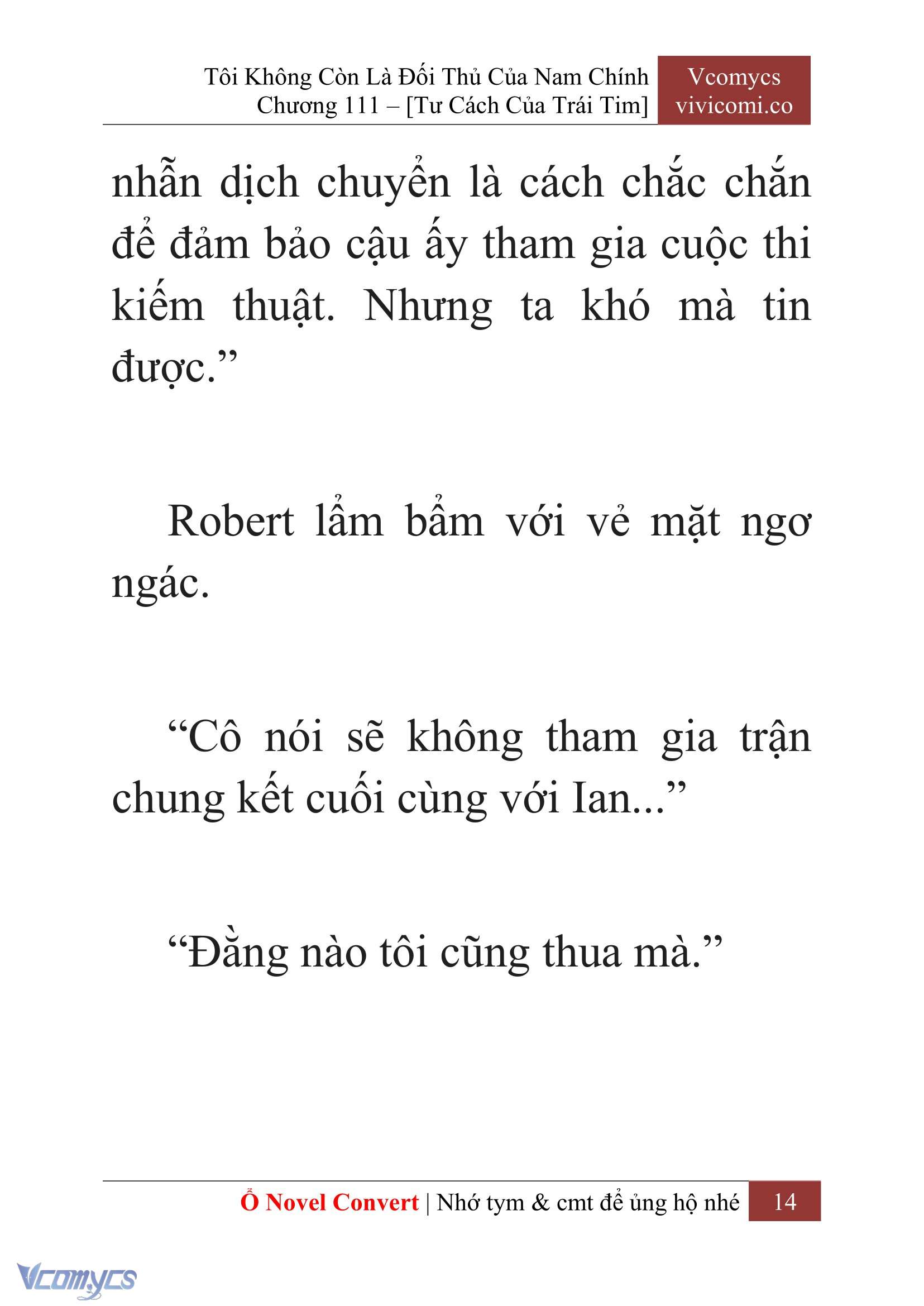 [Novel] Tôi Không Còn Là Đối Thủ Của Nam Chính Chap 111 - Trang 2
