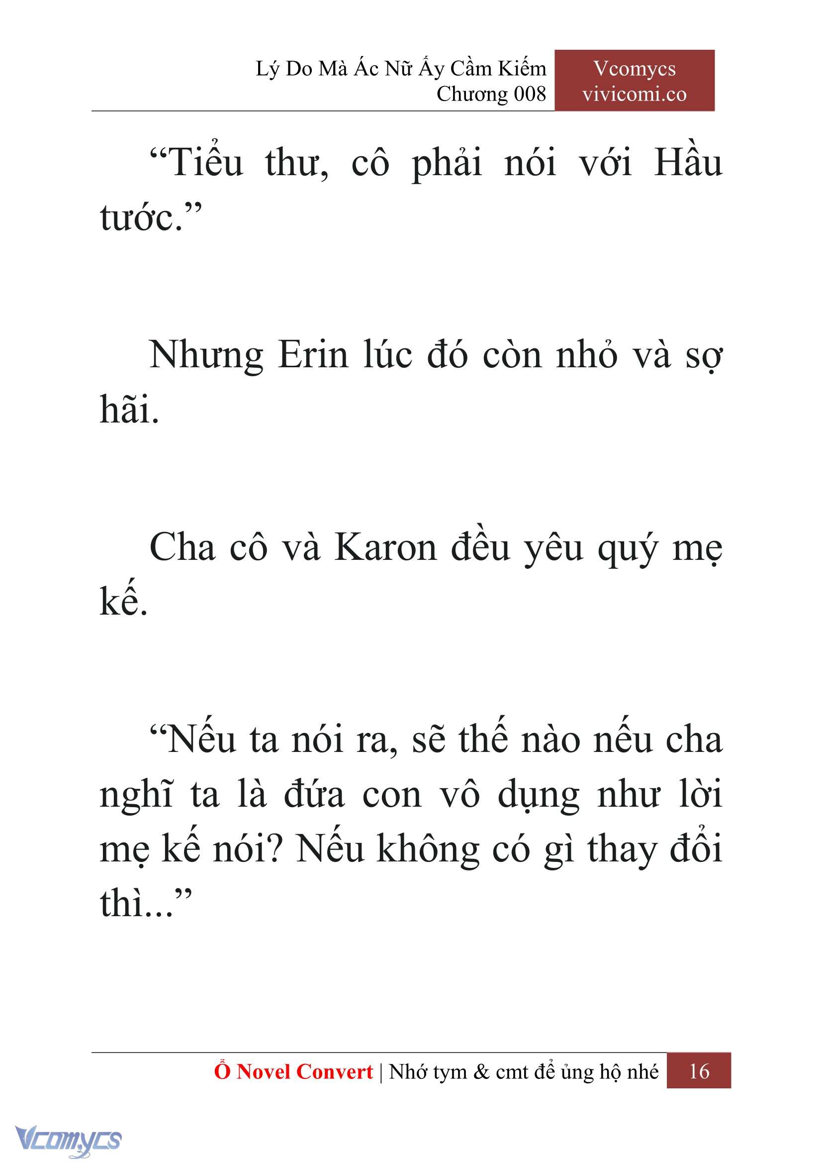 [Novel] Lý Do Mà Ác Nữ Ấy Cầm Kiếm Chap 8 - Next Chap 9