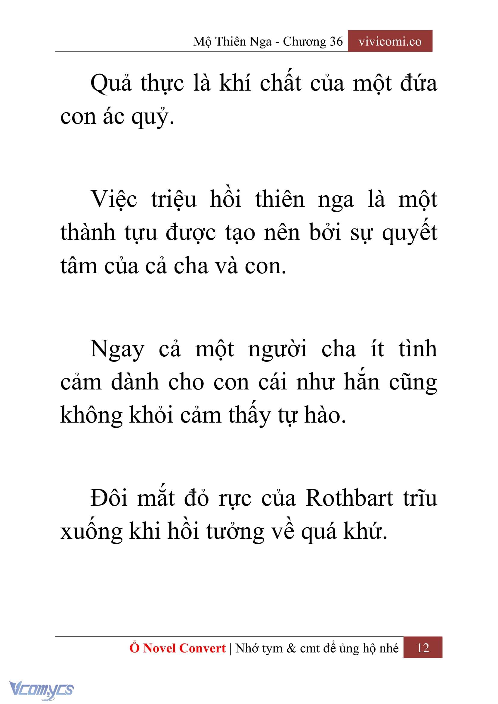 [Novel] Mộ Thiên Nga Chap 36 - Next Chap 37