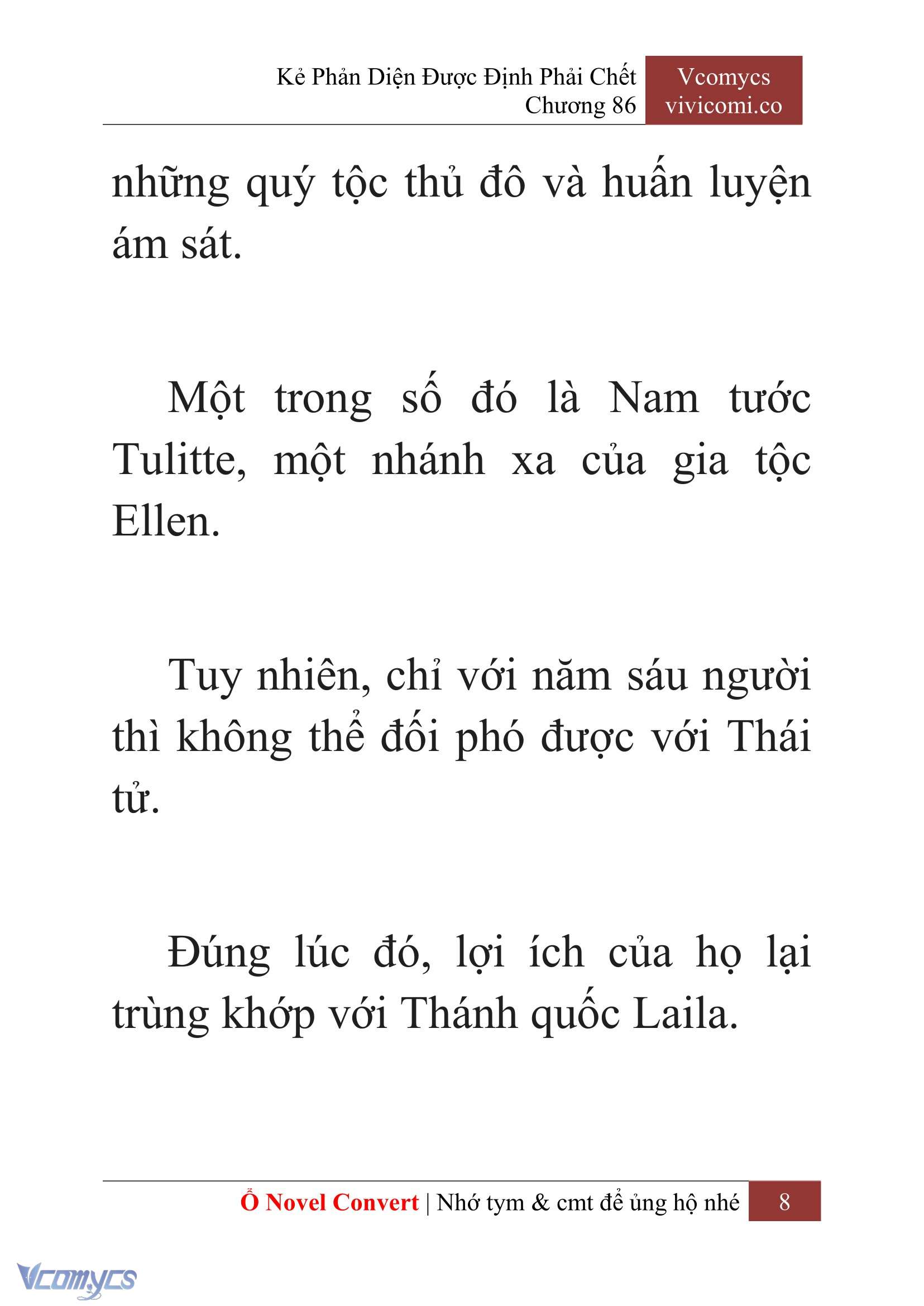 [Novel] Kẻ Phản Diện Được Định Phải Chết Chap 86 - Next Chap 87