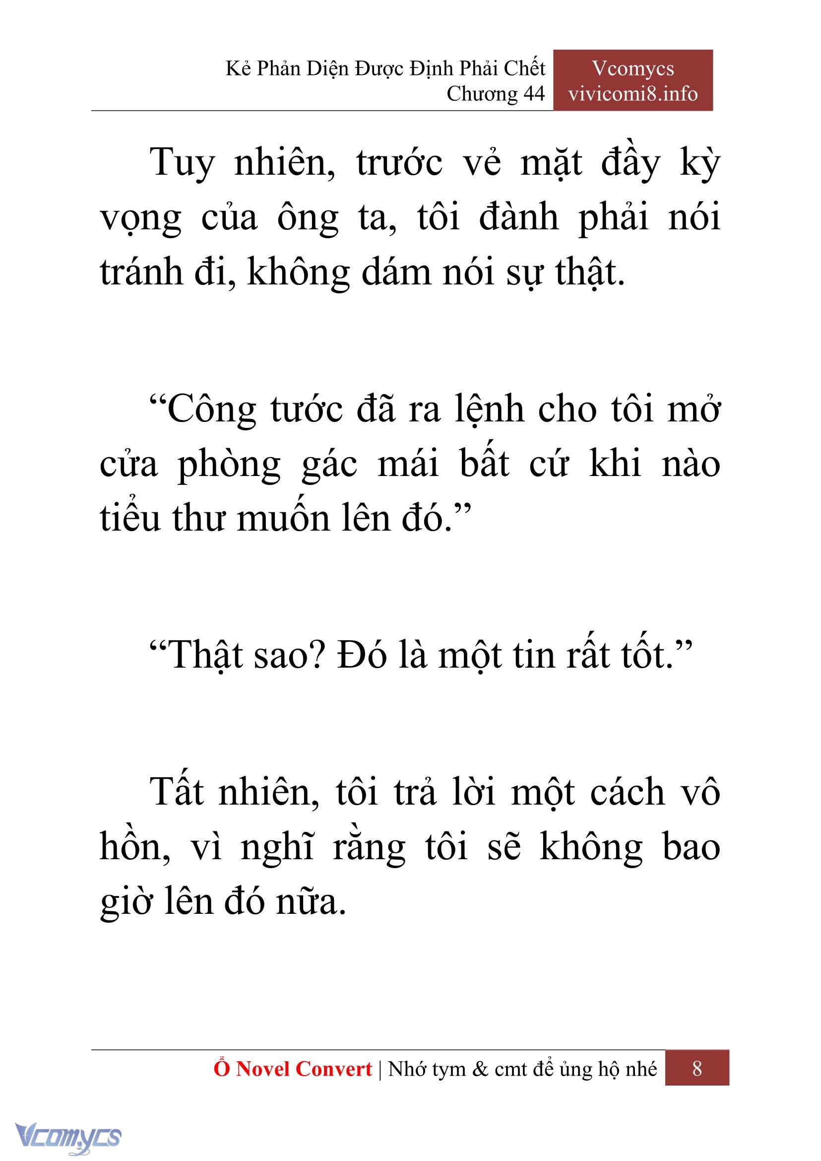 [Novel] Kẻ Phản Diện Được Định Phải Chết Chap 44 - Trang 2