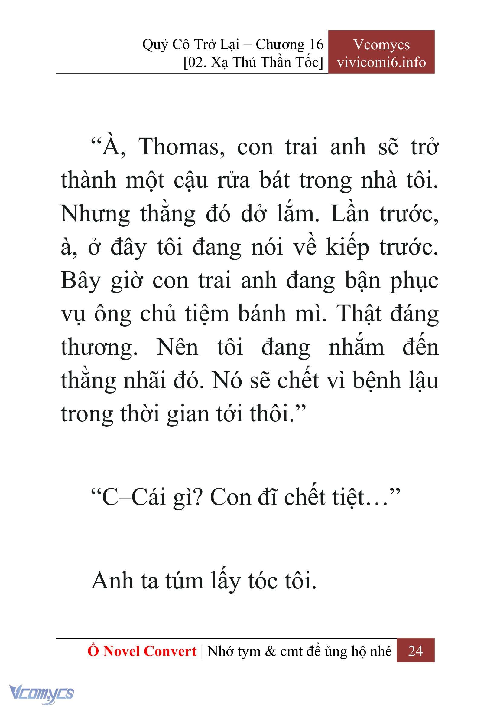 [Novel] Quý Cô Trở Lại Chap 16 - Trang 2