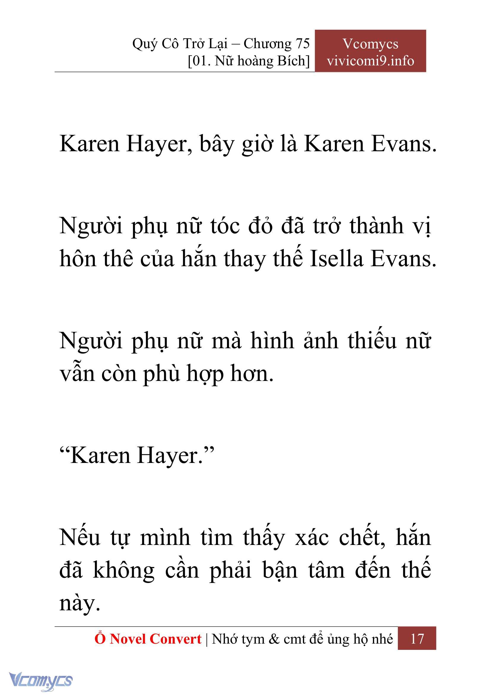 [Novel] Quý Cô Trở Lại Chap 75 - Trang 2