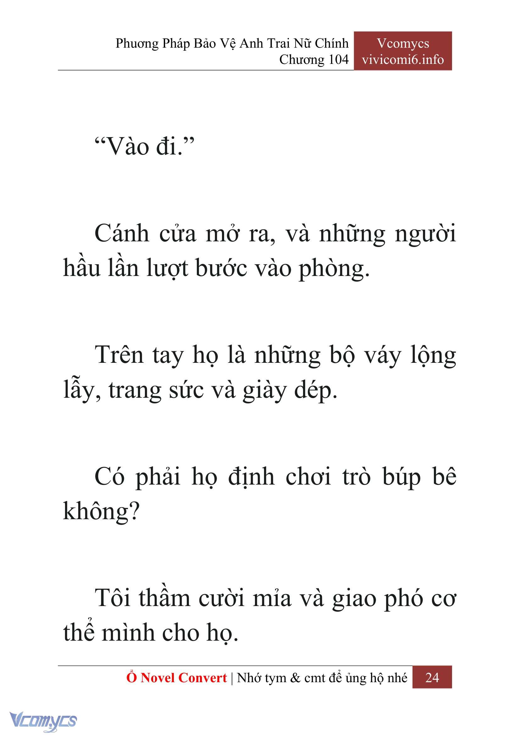 [Novel] Phương Pháp Bảo Vệ Anh Trai Nữ Chính Chap 104 - Next Chap 105