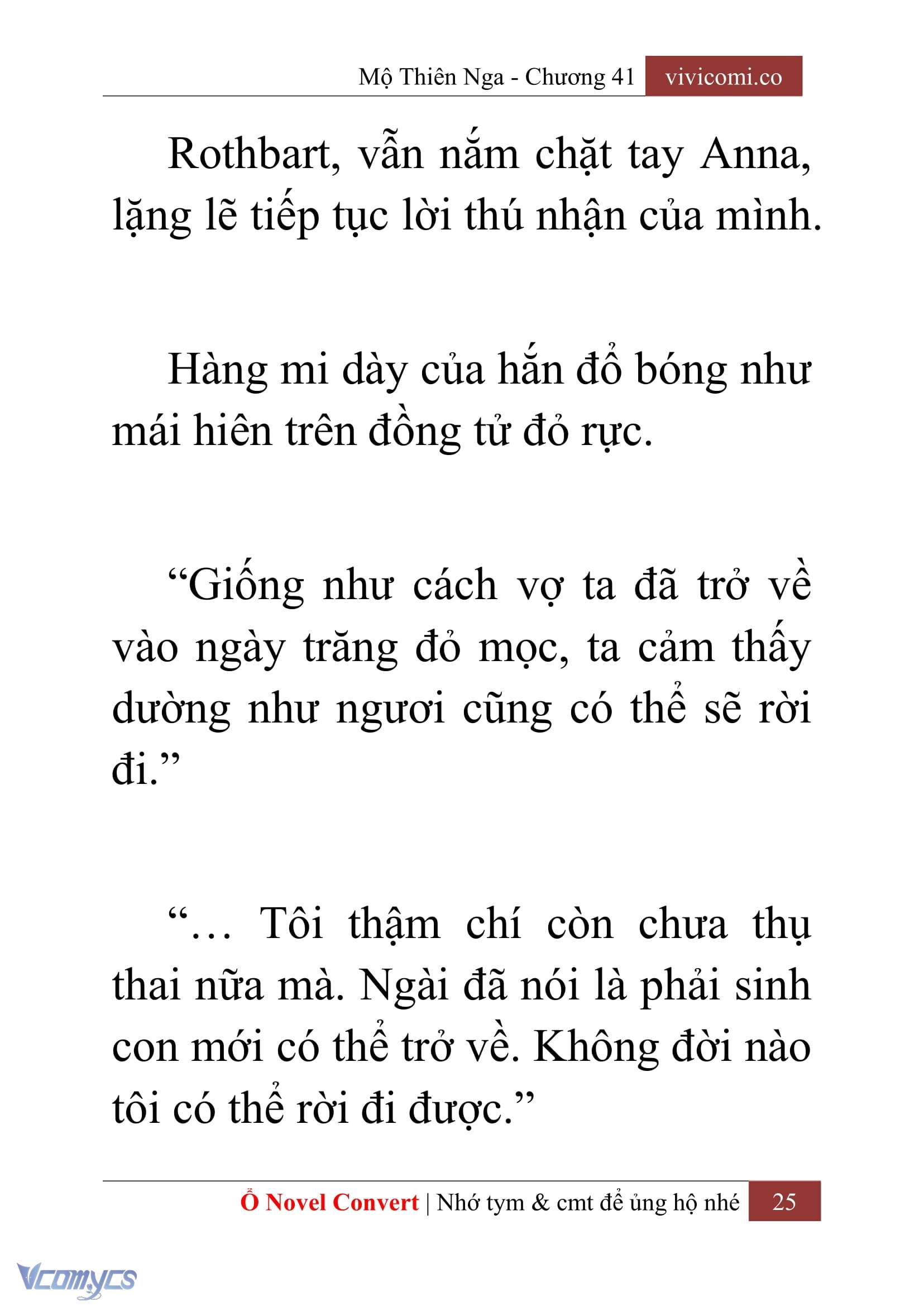 [Novel] Mộ Thiên Nga Chap 41 - Trang 2
