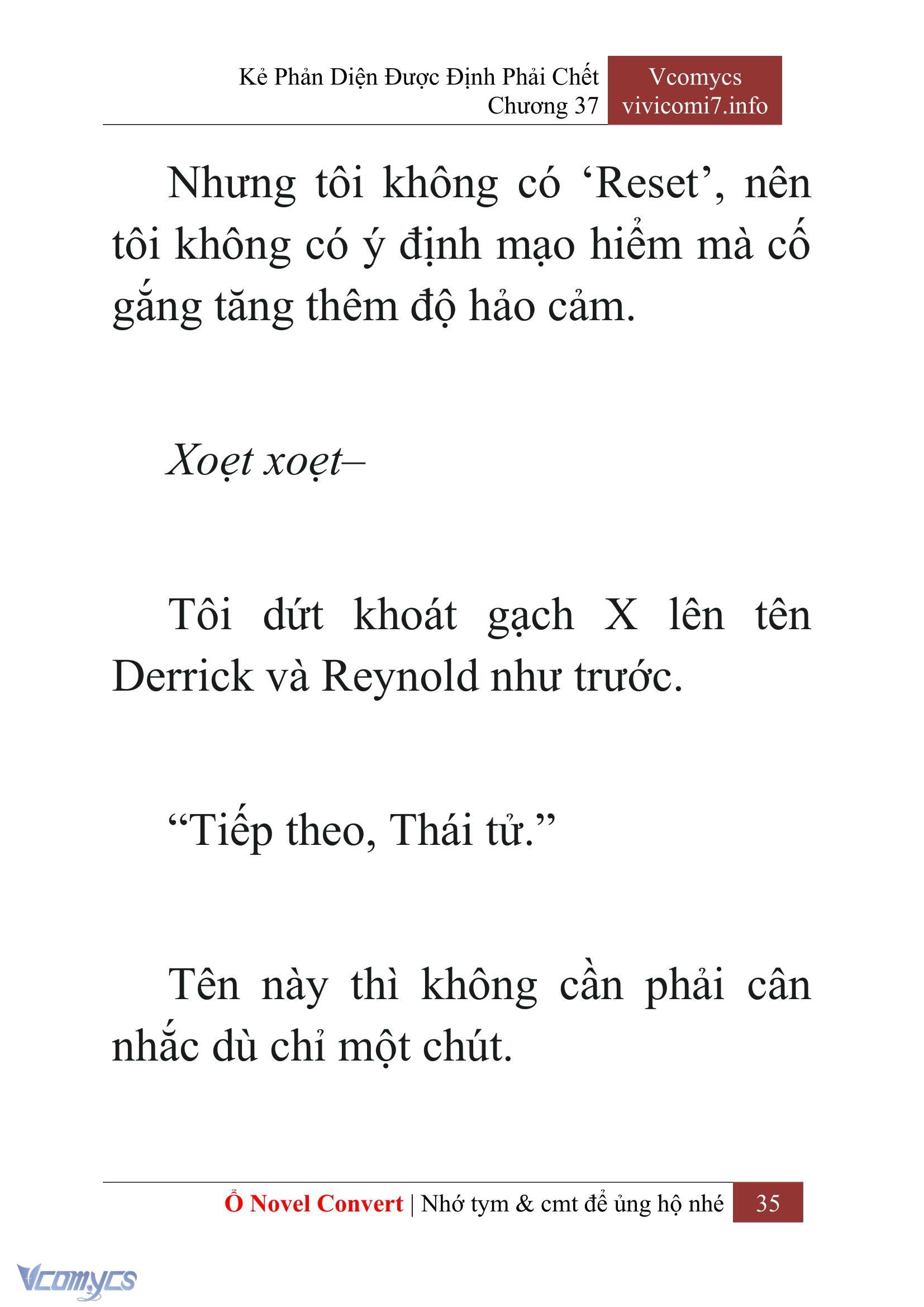 [Novel] Kẻ Phản Diện Được Định Phải Chết Chap 37 - Next Chap 38
