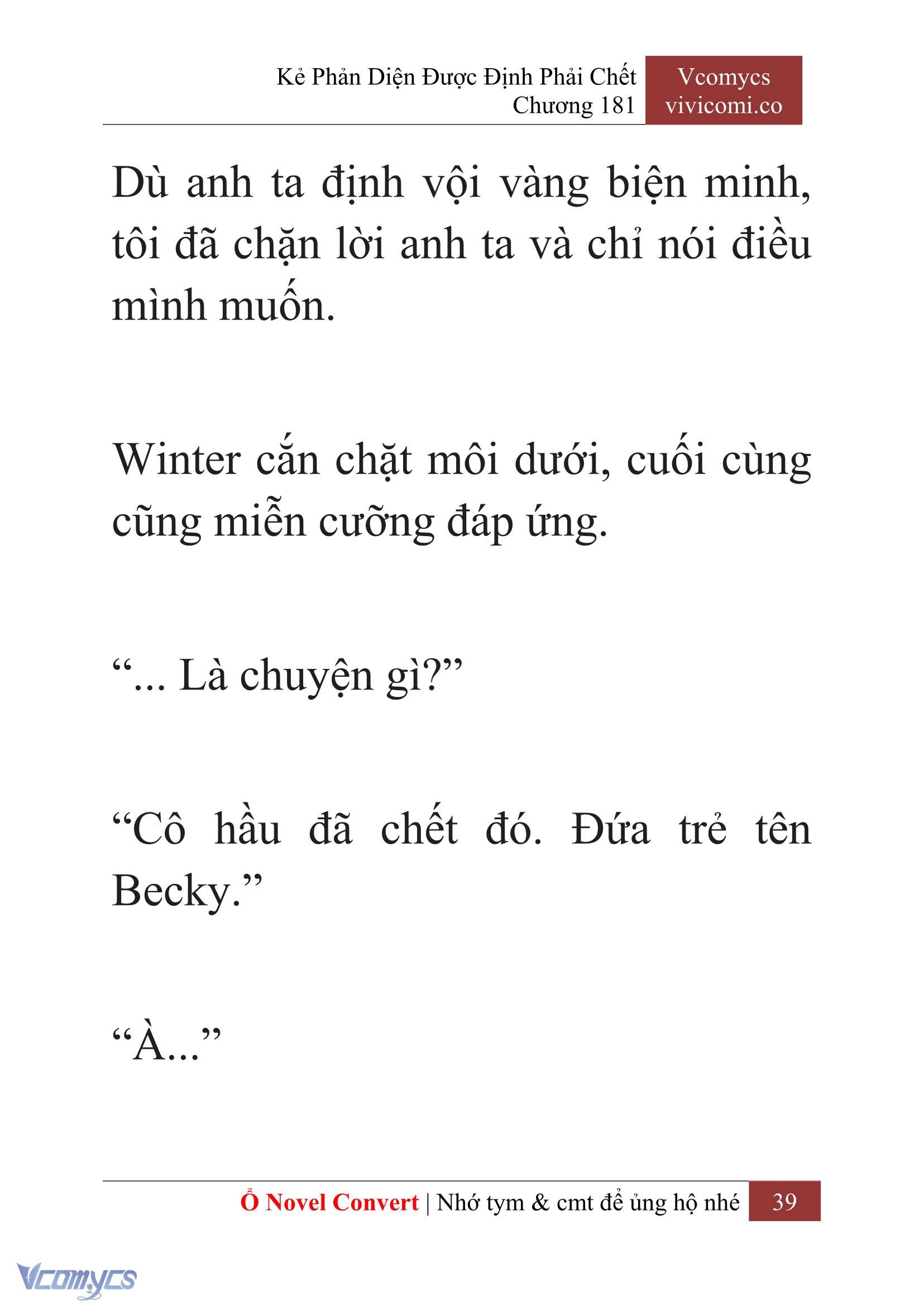 [Novel] Kẻ Phản Diện Được Định Phải Chết Chap 181 - Trang 2