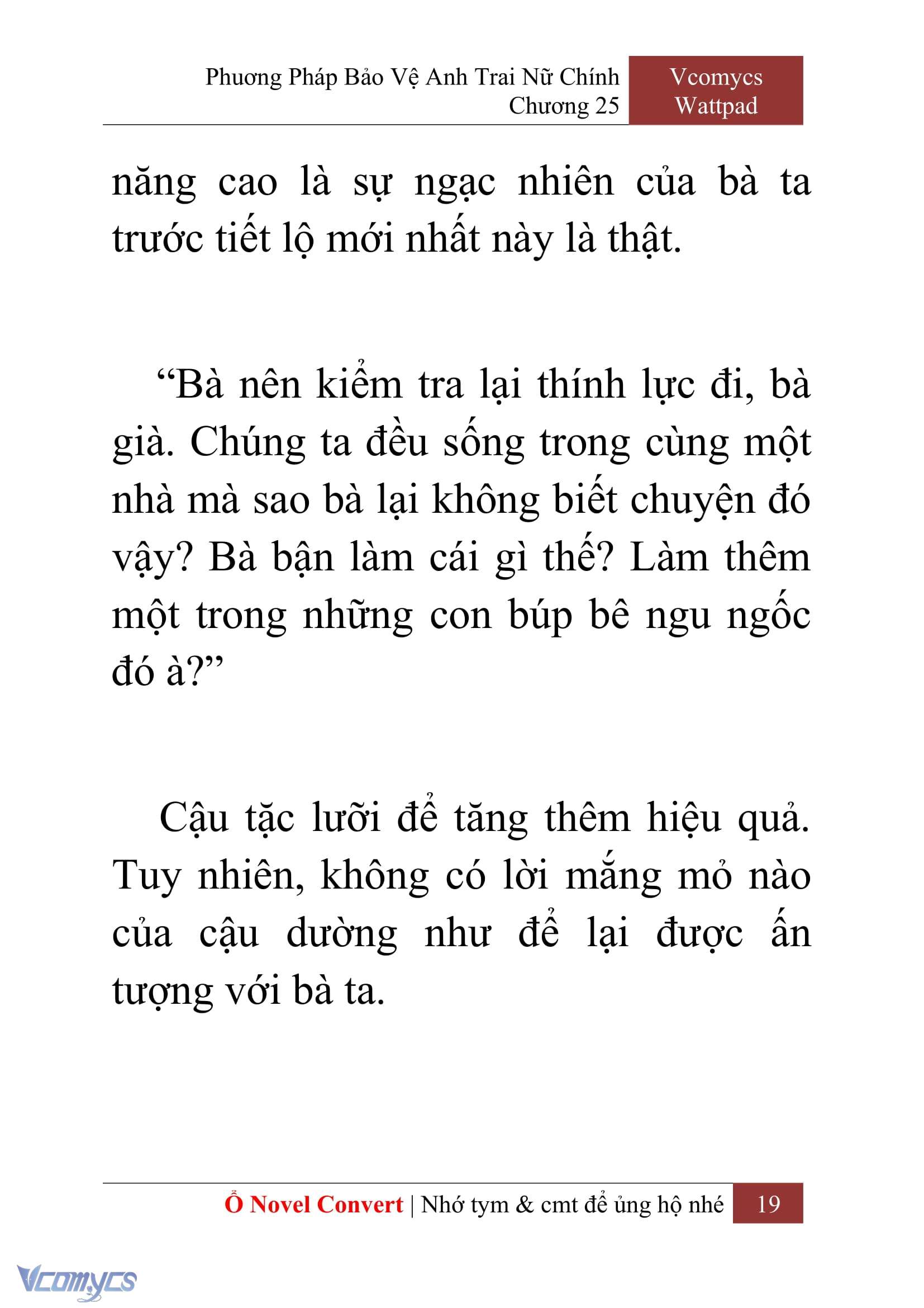 [Novel] Phương Pháp Bảo Vệ Anh Trai Nữ Chính Chap 25 - Trang 2