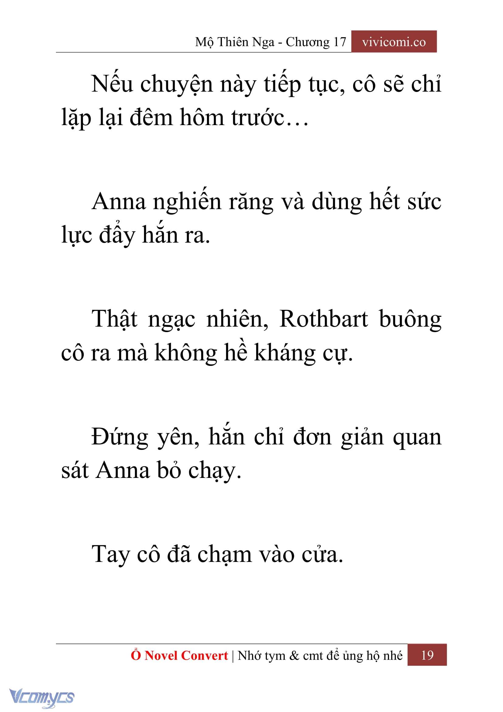 [Novel] Mộ Thiên Nga Chap 17 - Trang 2