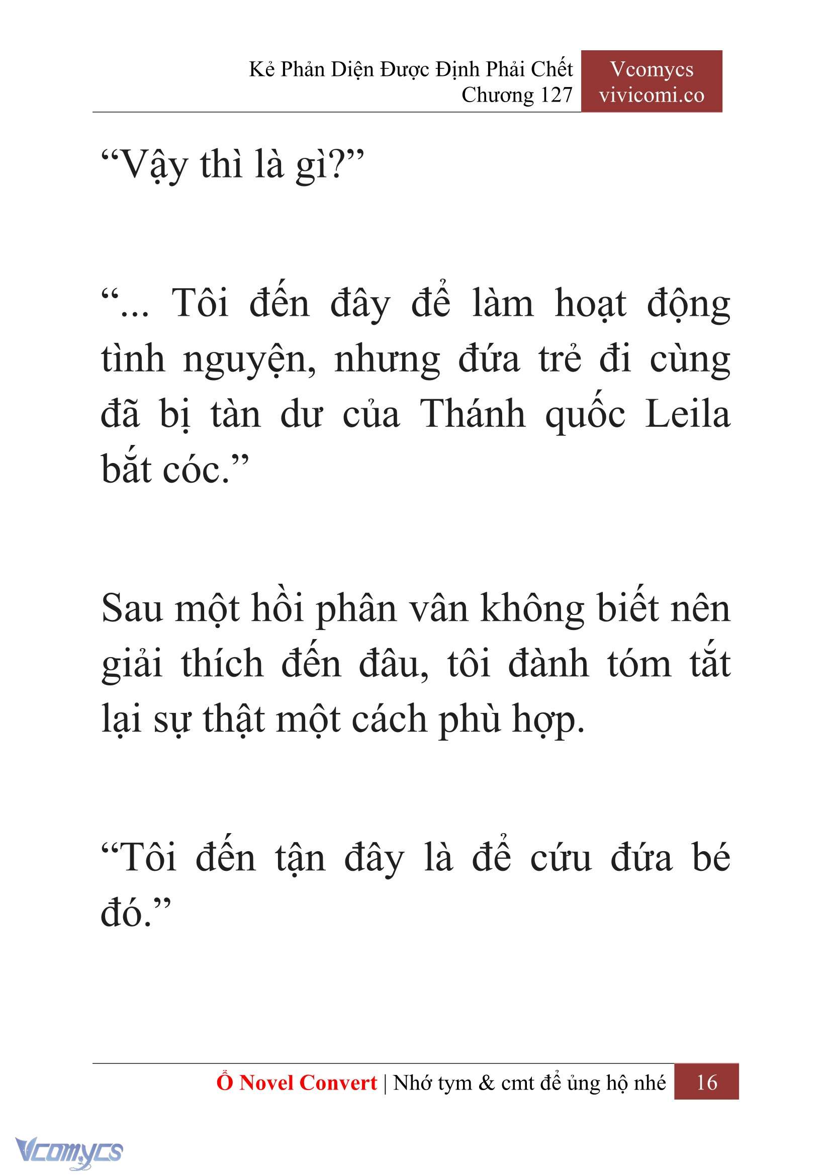 [Novel] Kẻ Phản Diện Được Định Phải Chết Chap 127 - Trang 2