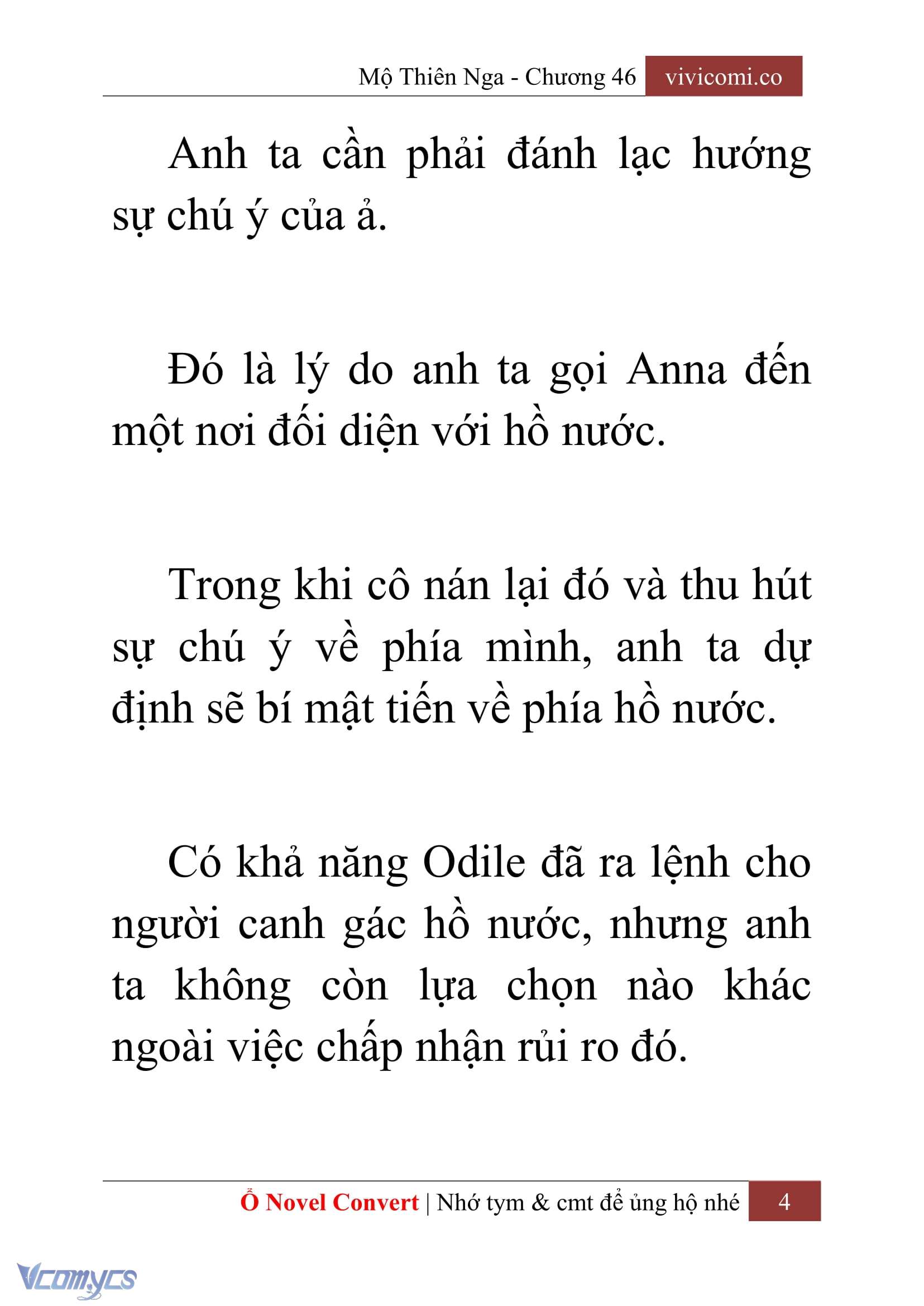 [Novel] Mộ Thiên Nga Chap 46 - Trang 2