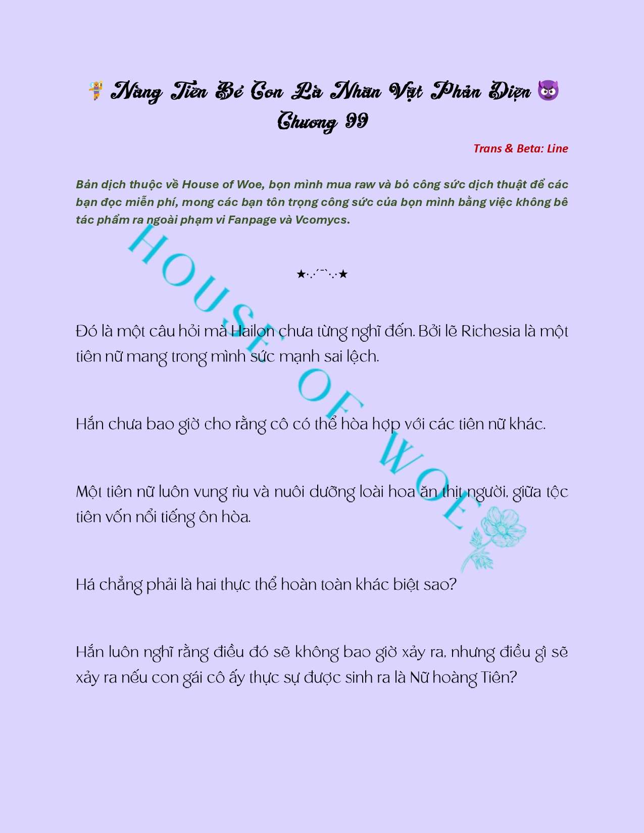 [NOVEL] NÀNG TIÊN BÉ CON LÀ NHÂN VẬT PHẢN DIỆN Chap 99 - Trang 2