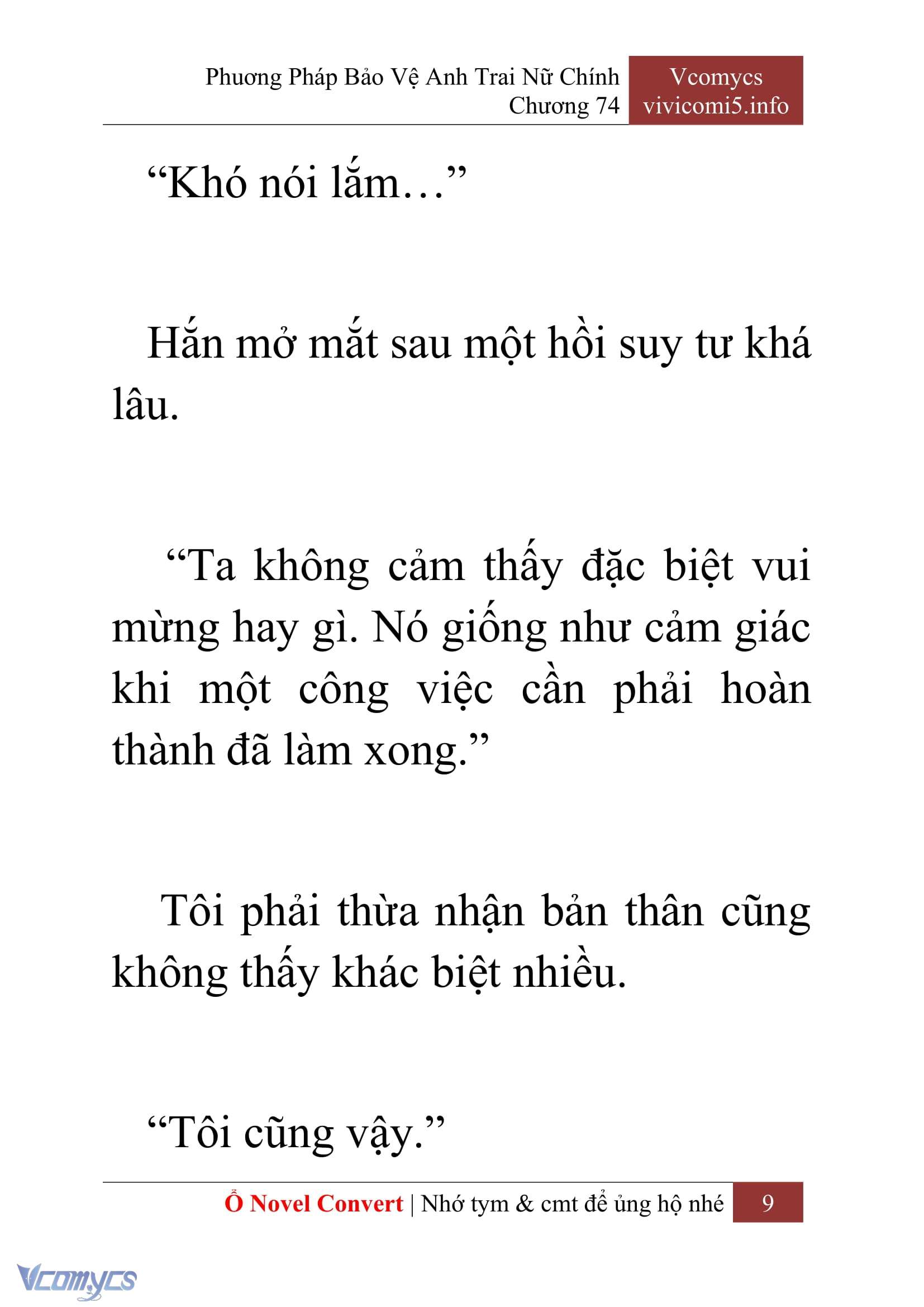 [Novel] Phương Pháp Bảo Vệ Anh Trai Nữ Chính Chap 74 - Trang 2