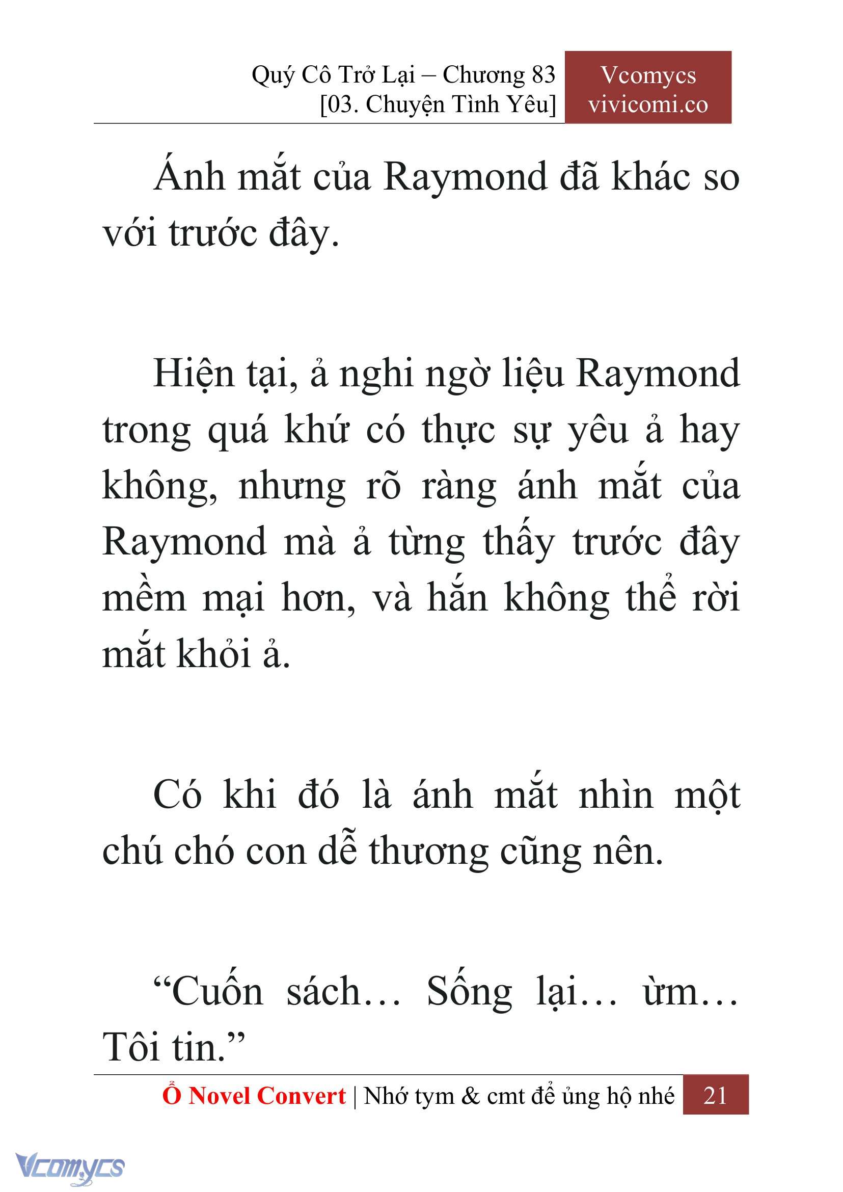 [Novel] Quý Cô Trở Lại Chap 83 - Trang 2