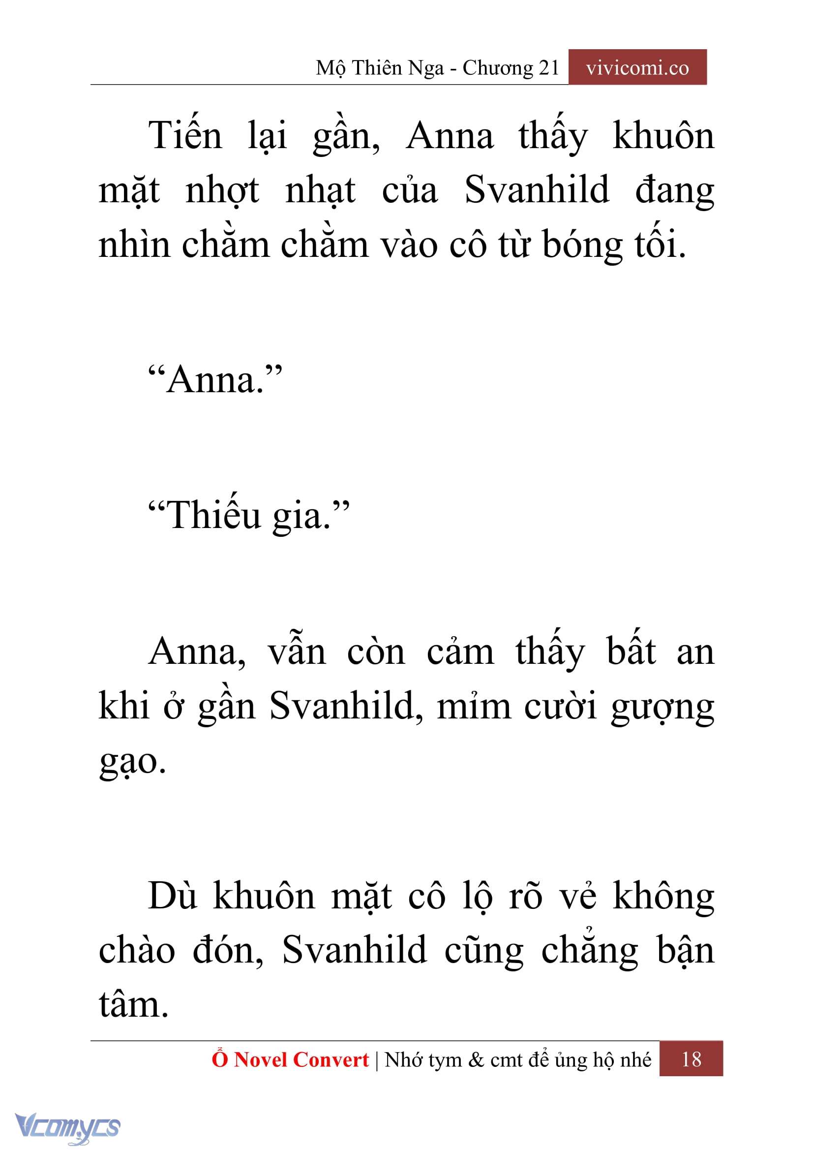 [Novel] Mộ Thiên Nga Chap 21 - Next Chap 22