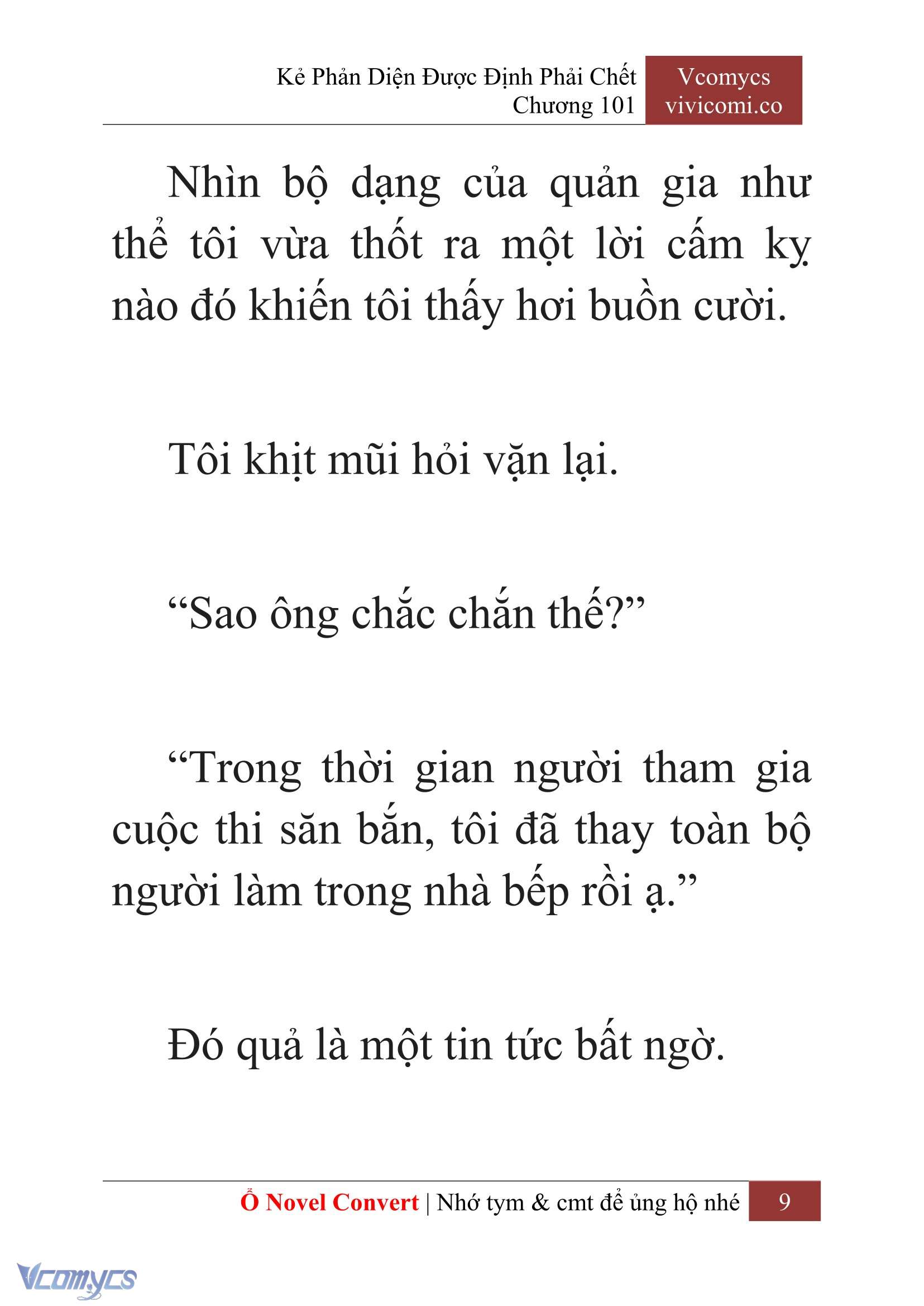 [Novel] Kẻ Phản Diện Được Định Phải Chết Chap 101 - Trang 2