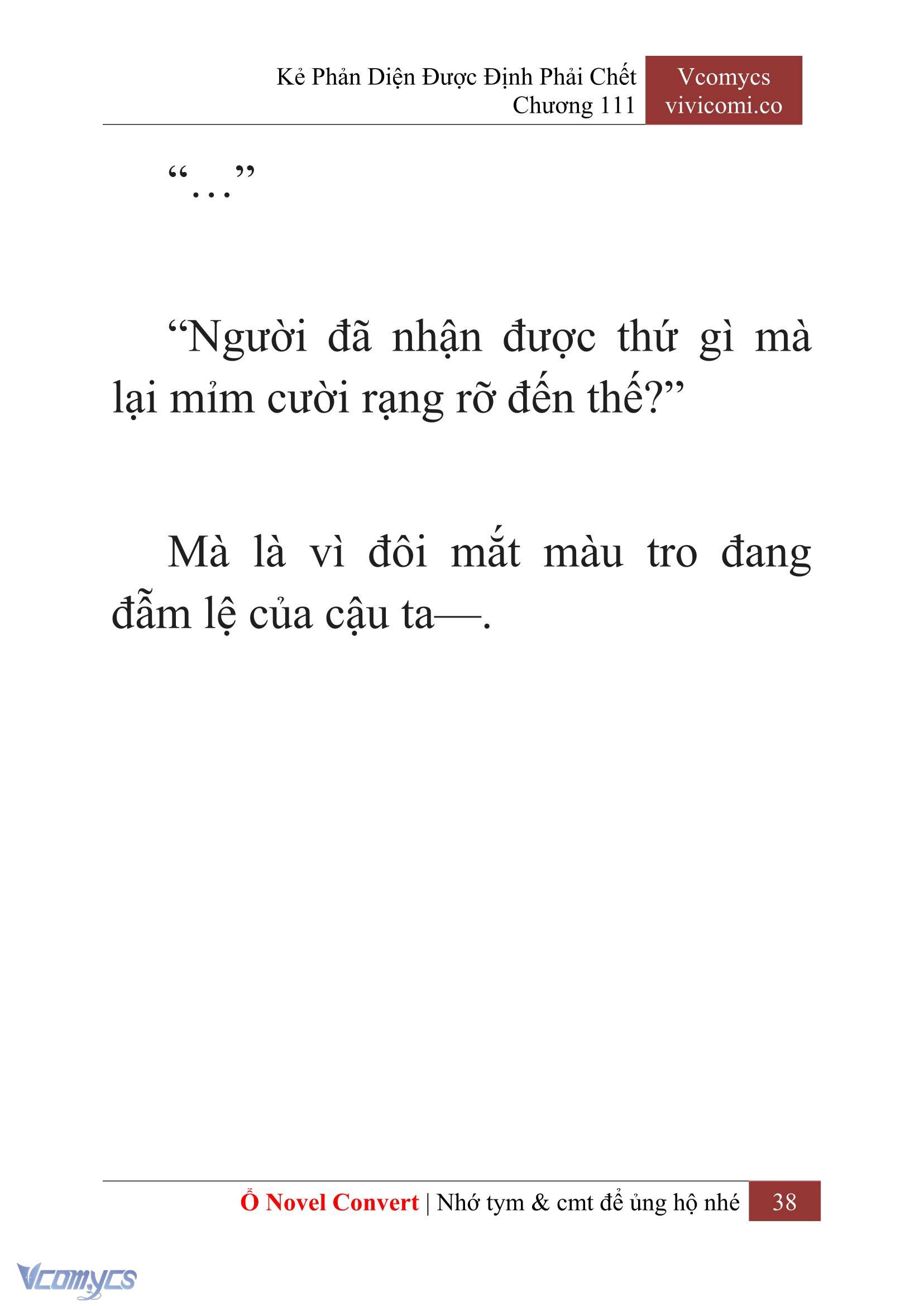 [Novel] Kẻ Phản Diện Được Định Phải Chết Chap 111 - Trang 2