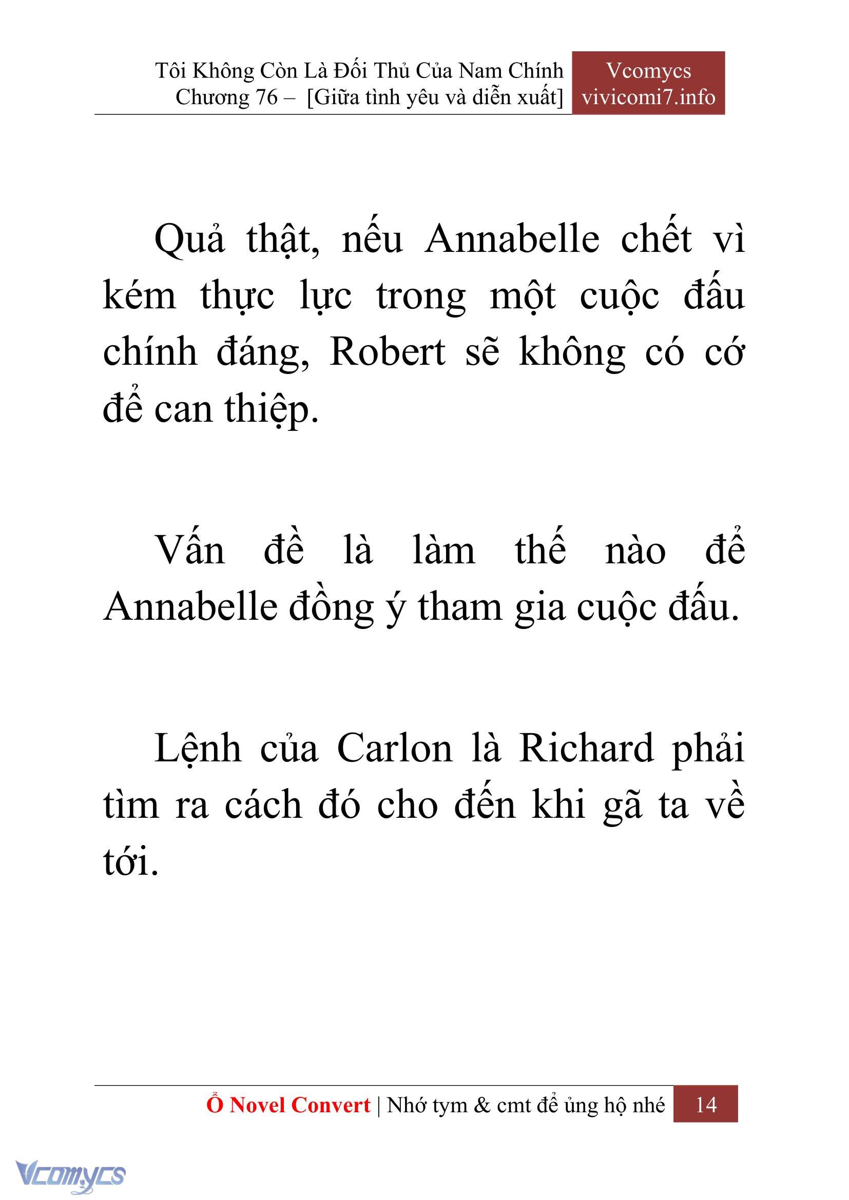 [Novel] Tôi Không Còn Là Đối Thủ Của Nam Chính Chap 76 - Trang 2