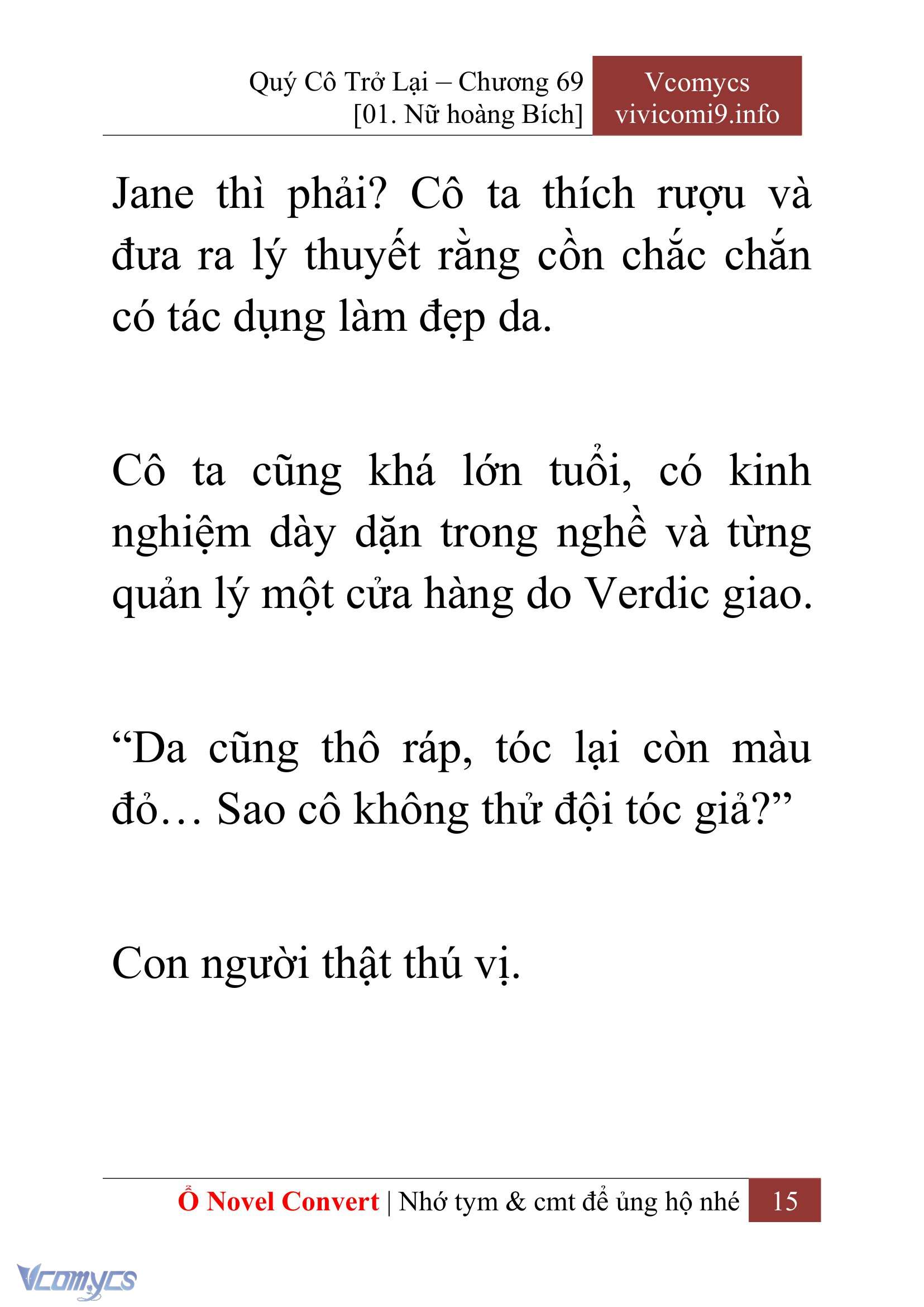 [Novel] Quý Cô Trở Lại Chap 69 - Trang 2