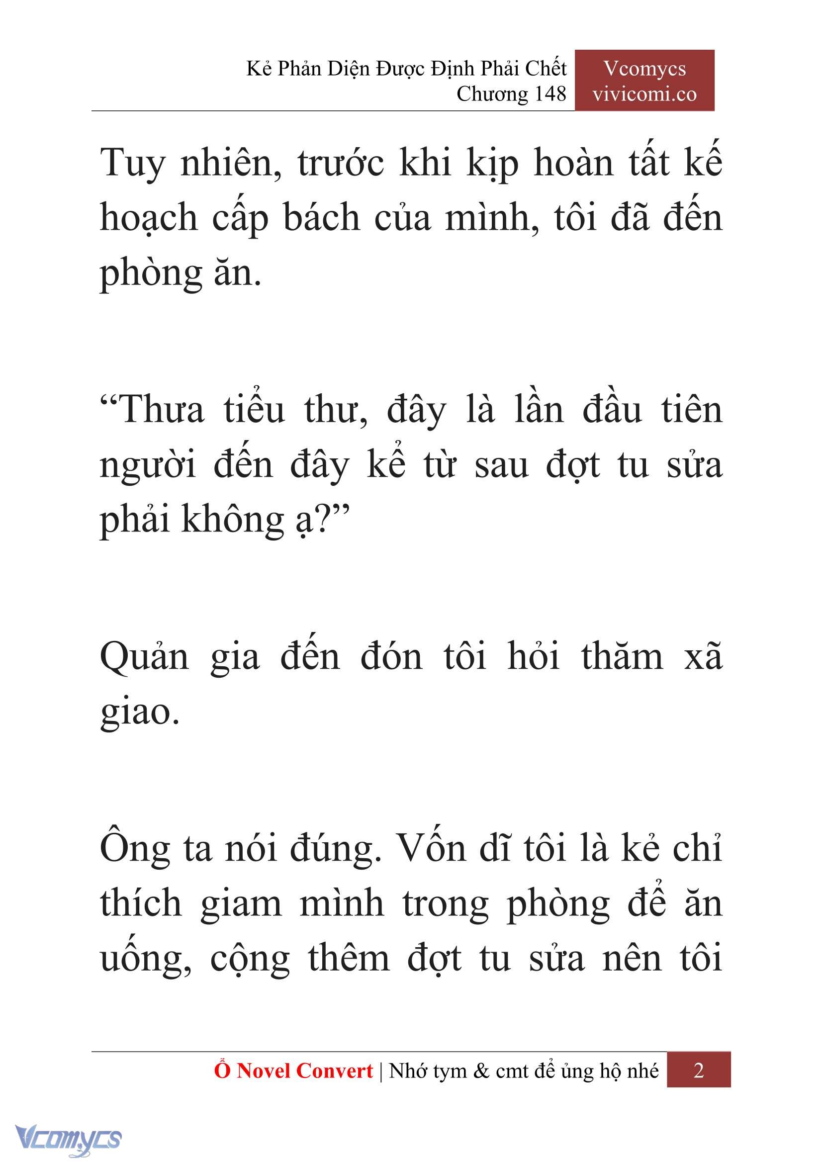 [Novel] Kẻ Phản Diện Được Định Phải Chết Chap 148 - Trang 2