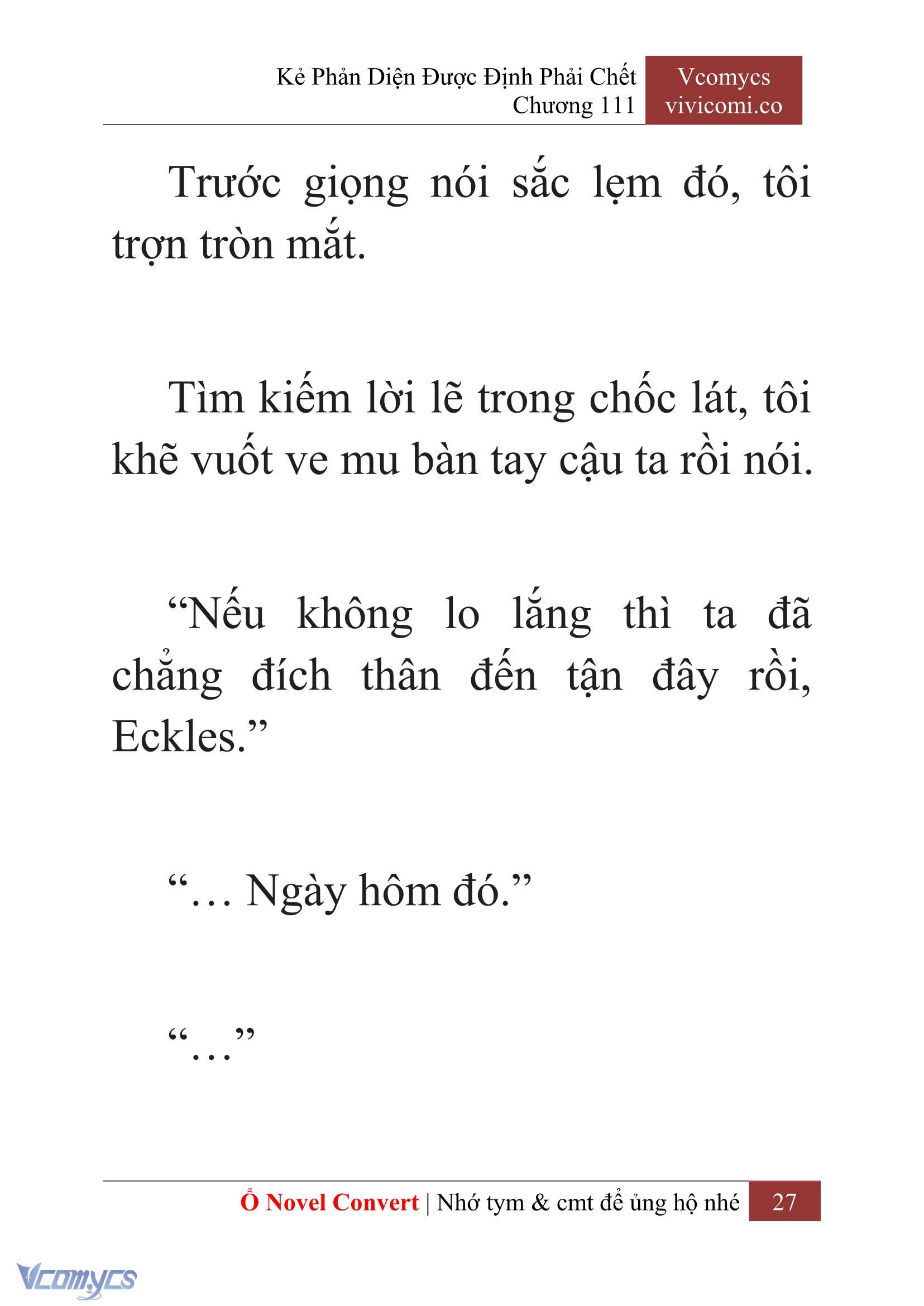 [Novel] Kẻ Phản Diện Được Định Phải Chết Chap 111 - Trang 2
