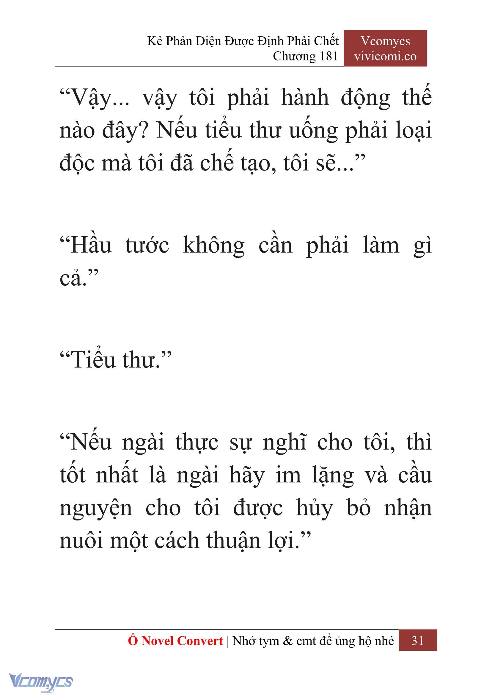 [Novel] Kẻ Phản Diện Được Định Phải Chết Chap 181 - Trang 2