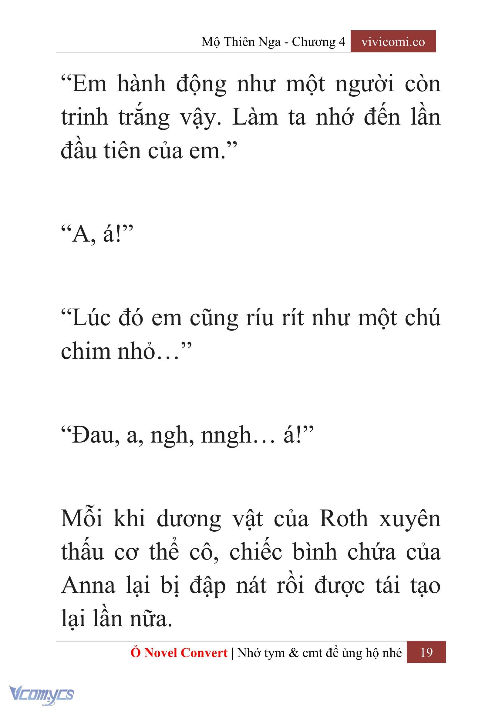 [Novel] Mộ Thiên Nga Chap 4 - Trang 2