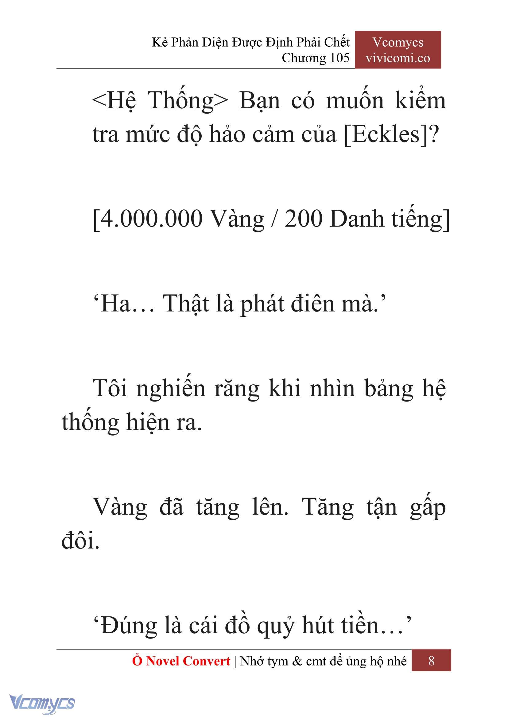 [Novel] Kẻ Phản Diện Được Định Phải Chết Chap 105 - Next Chap 106