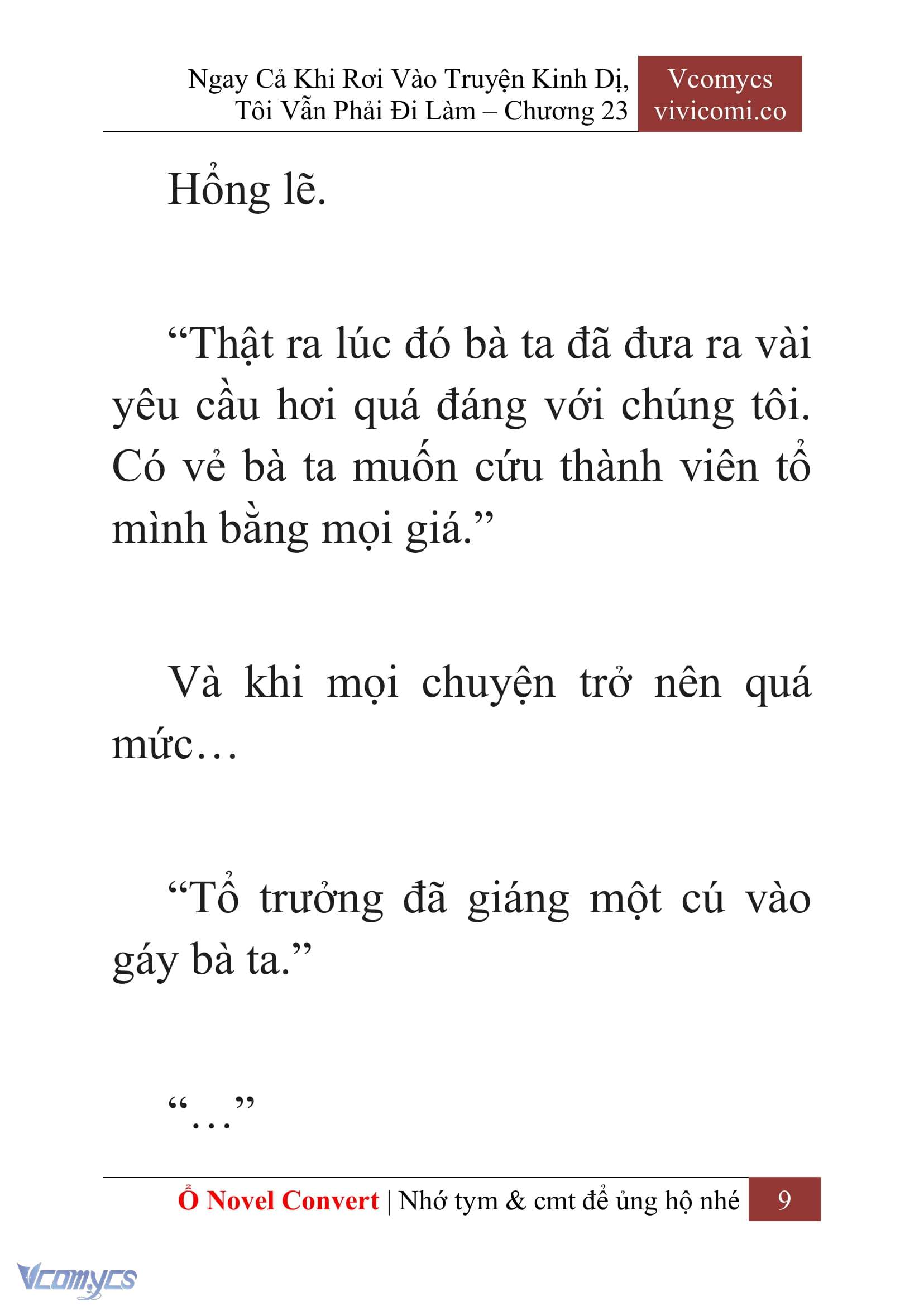 [Novel] Ngay Cả Khi Rơi Vào Truyện Kinh Dị, Tôi Vẫn Phải Đi Làm Chap 23 - Trang 2