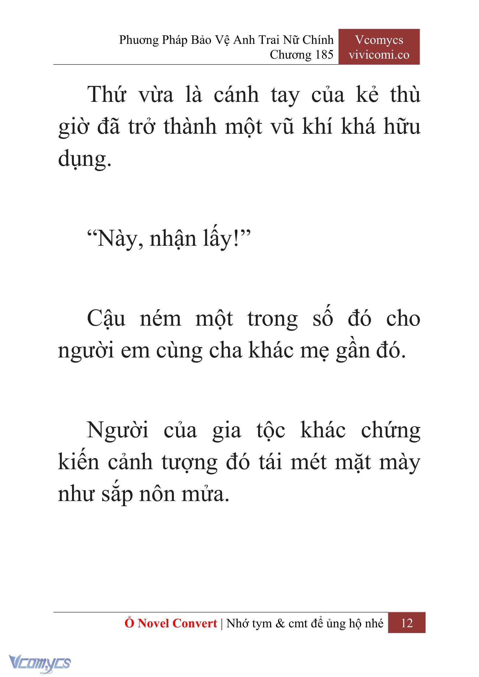 [Novel] Phương Pháp Bảo Vệ Anh Trai Nữ Chính Chap 185 - Trang 2