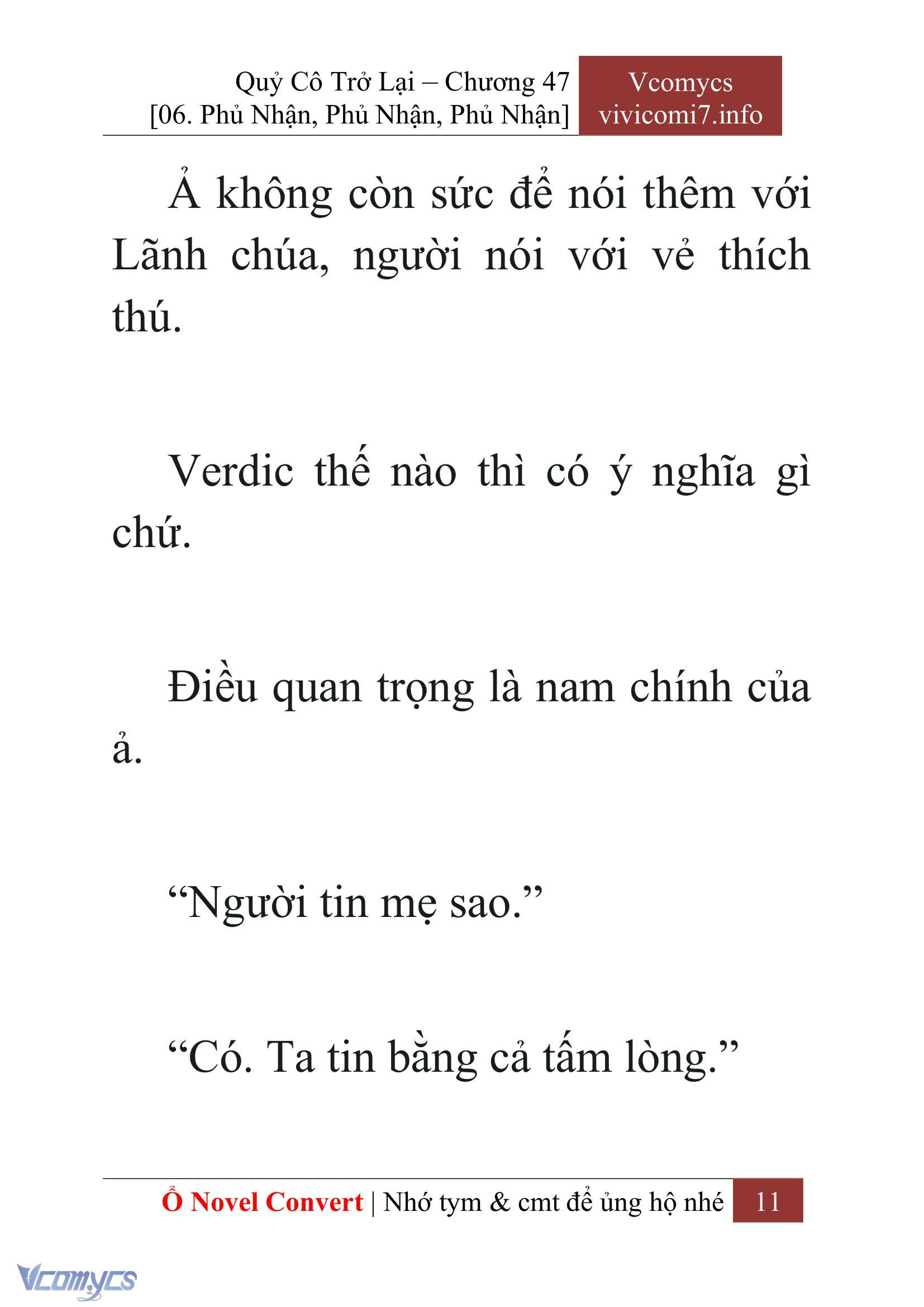 [Novel] Quý Cô Trở Lại Chap 47 - Trang 2