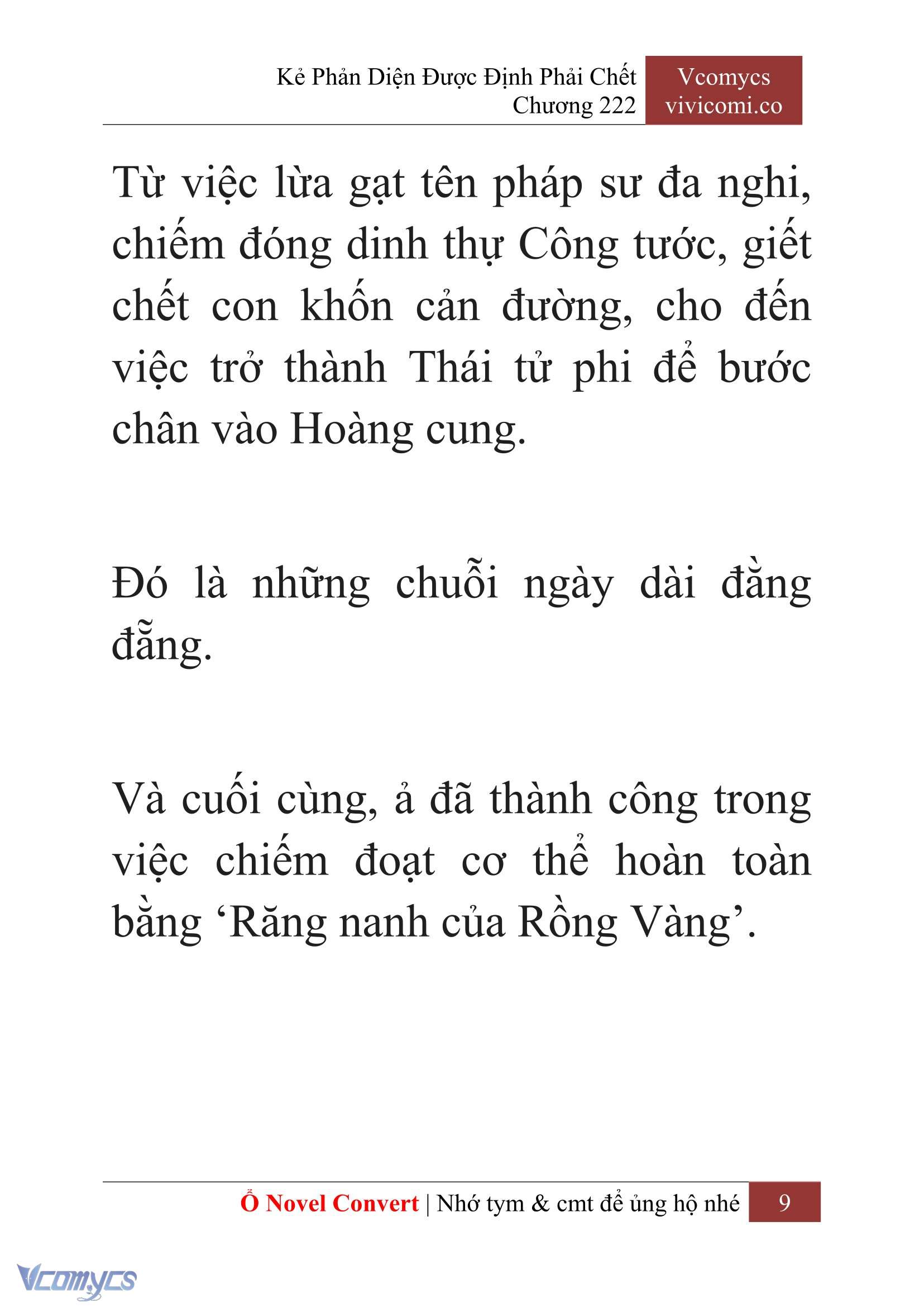 [Novel] Kẻ Phản Diện Được Định Phải Chết Chap 222 - Trang 2
