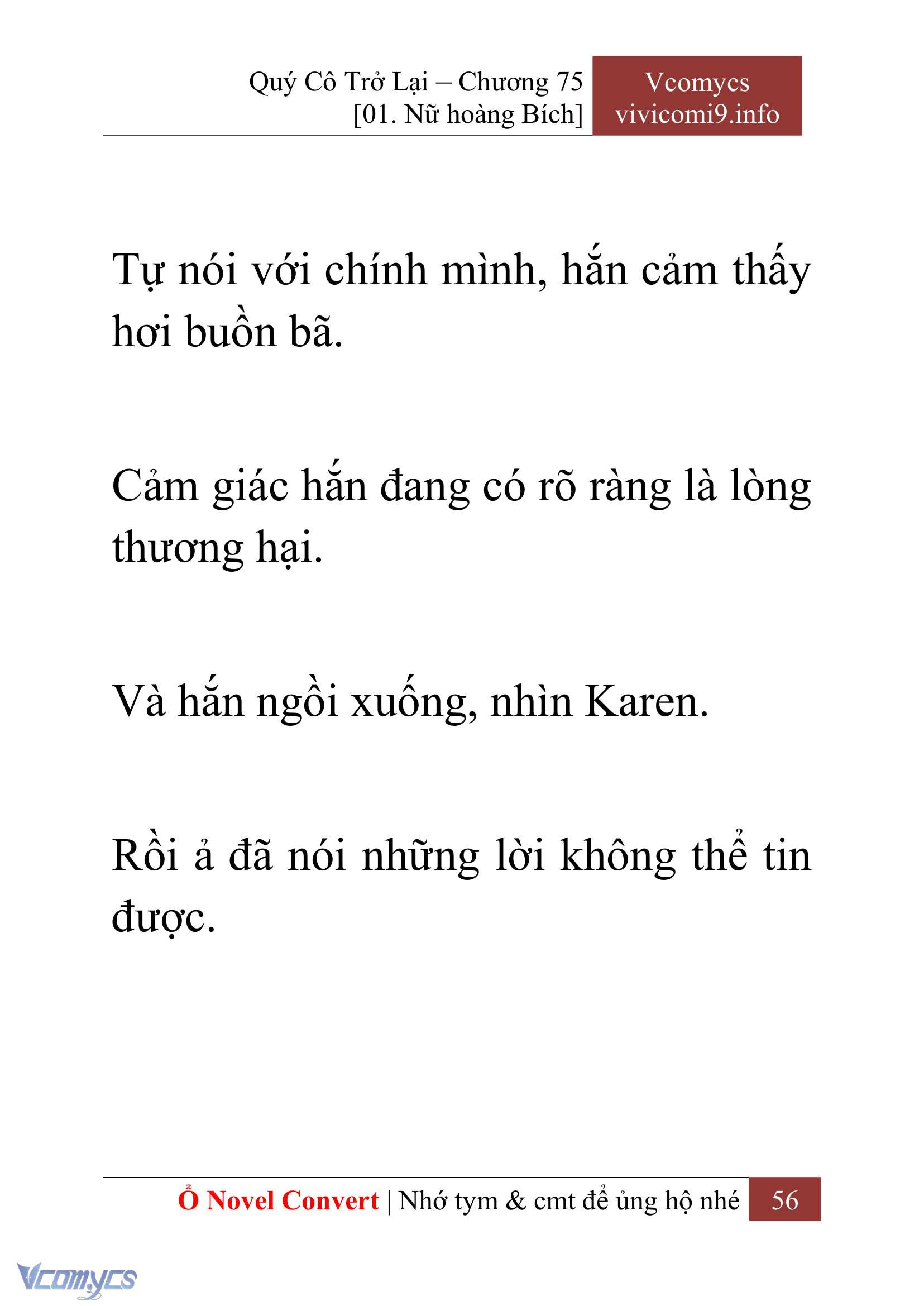 [Novel] Quý Cô Trở Lại Chap 75 - Trang 2