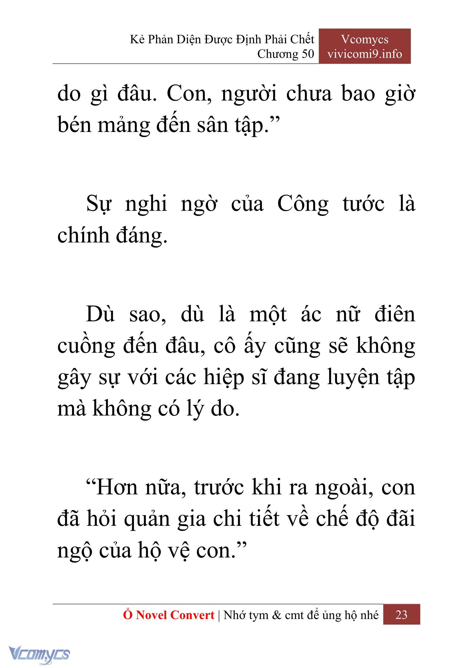 [Novel] Kẻ Phản Diện Được Định Phải Chết Chap 50 - Trang 2