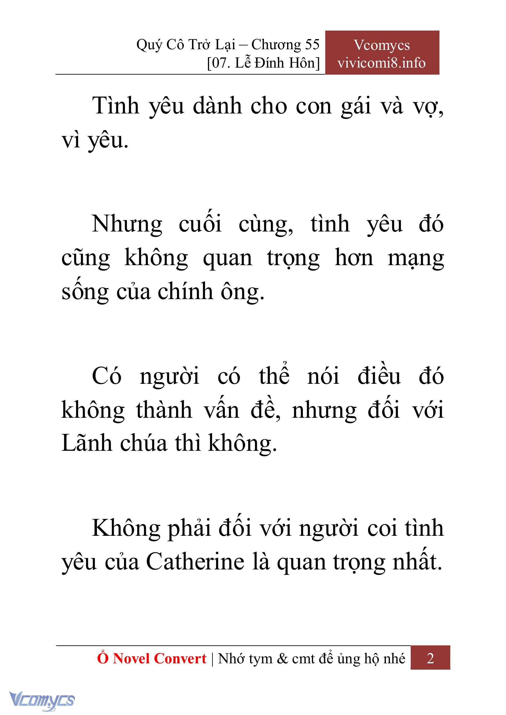 [Novel] Quý Cô Trở Lại Chap 55 - Trang 2