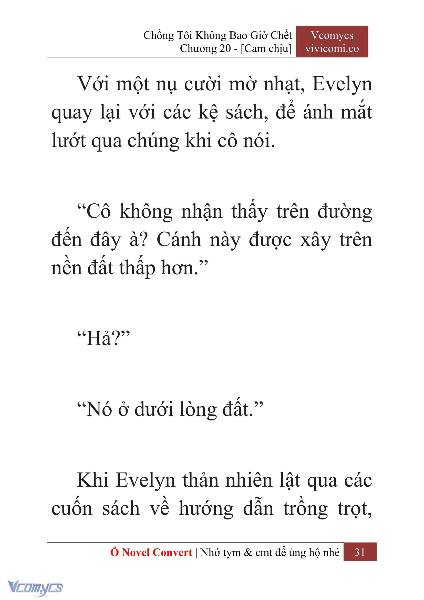 [Novel] Chồng Tôi Không Bao Giờ Chết Chap 20 - Trang 2