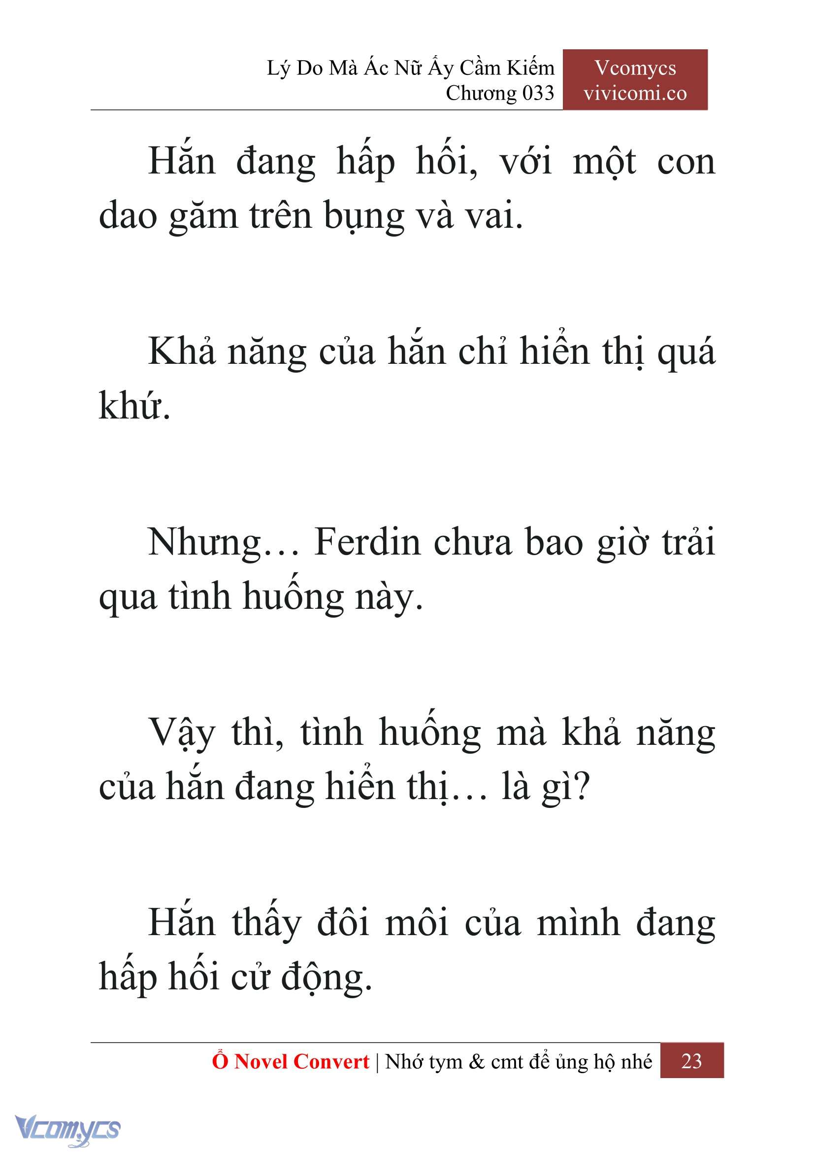 [Novel] Lý Do Mà Ác Nữ Ấy Cầm Kiếm Chap 33 - Next Chap 34