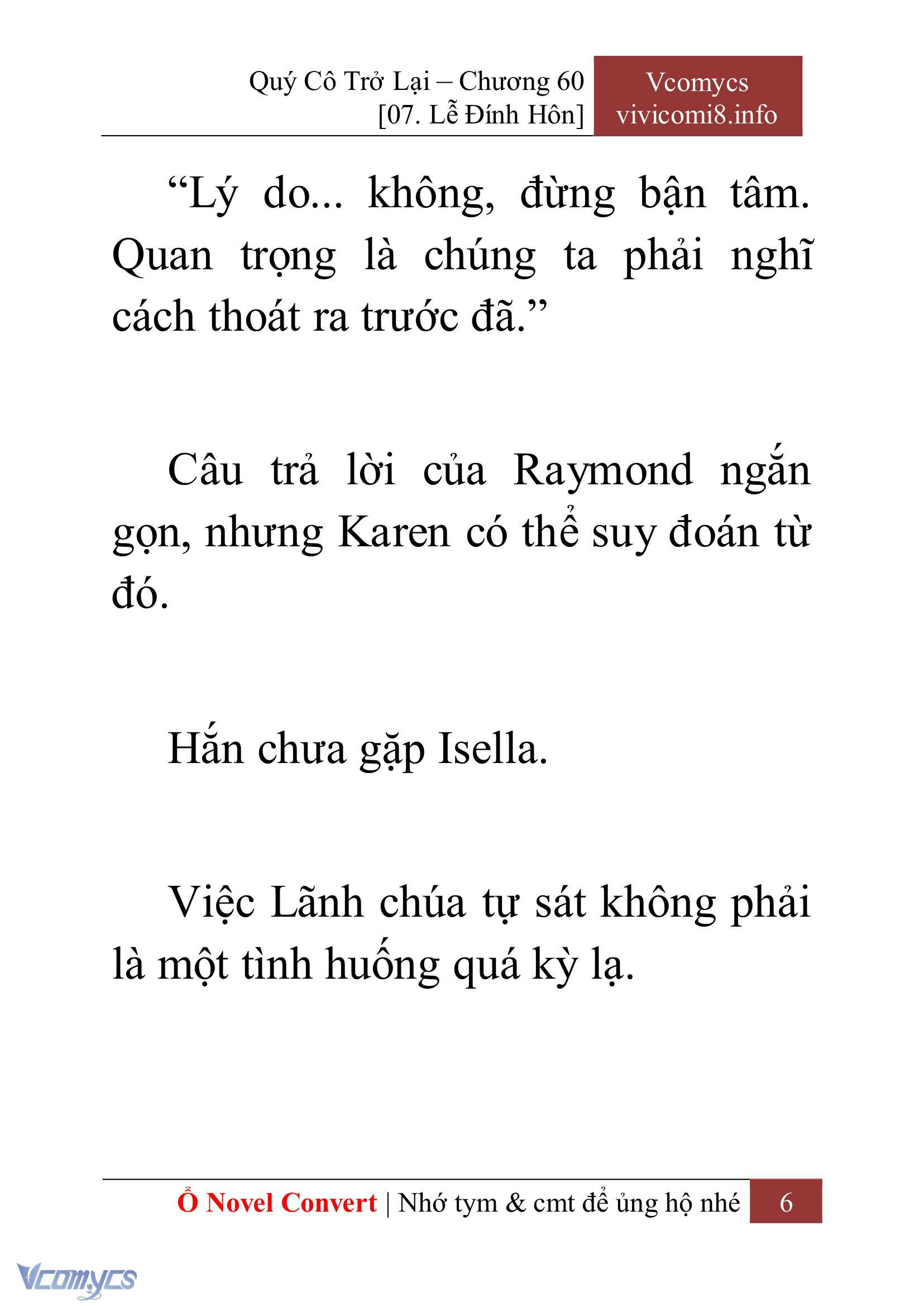 [Novel] Quý Cô Trở Lại Chap 60 - Trang 2