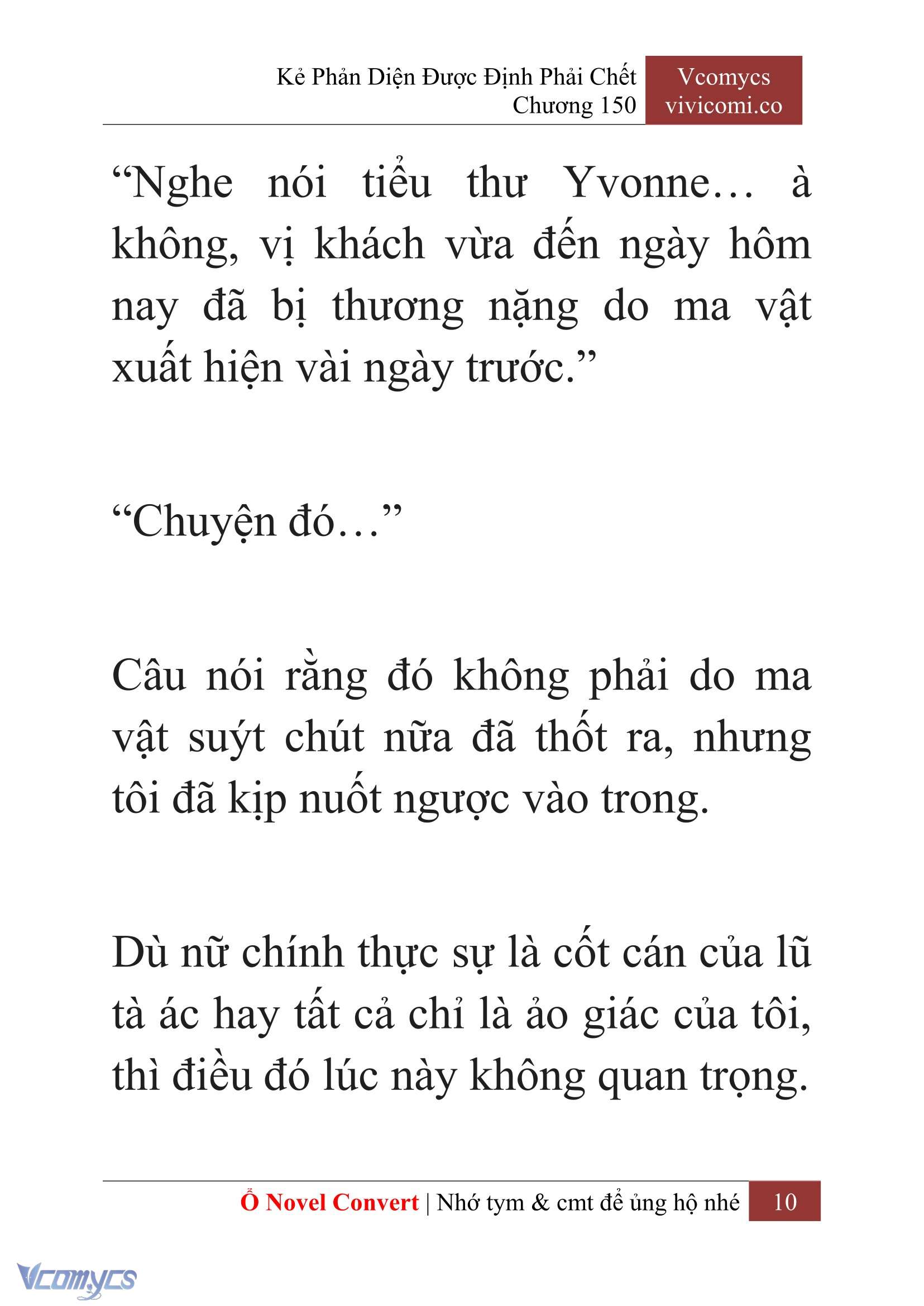 [Novel] Kẻ Phản Diện Được Định Phải Chết Chap 150 - Trang 2
