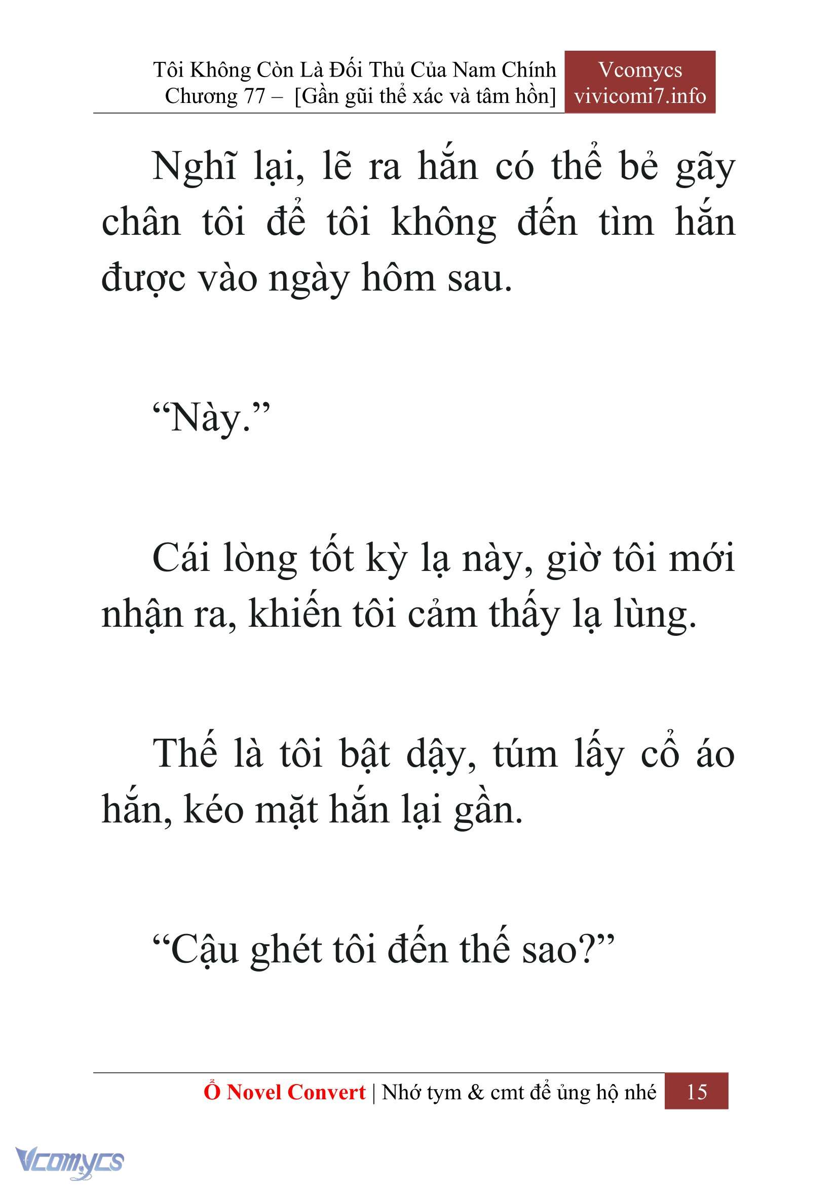 [Novel] Tôi Không Còn Là Đối Thủ Của Nam Chính Chap 77 - Trang 2